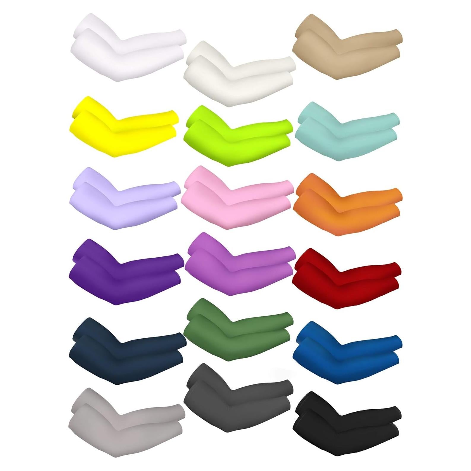 Mangas Largas Unisex Hicarer Protección UV Seda Fría 18 Pares