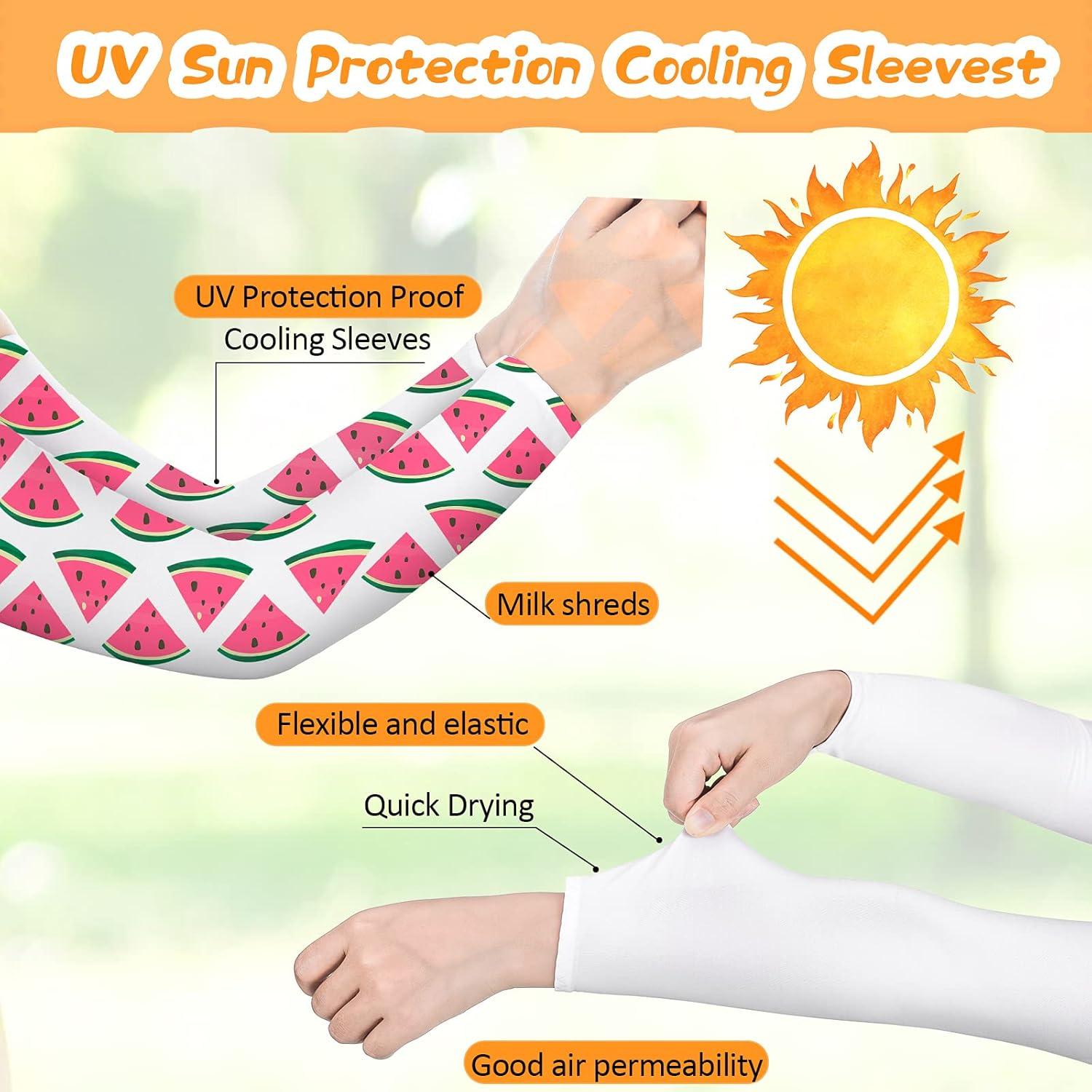 Geyoga 6 Pares Mangas de Protección Solar UV para Mujeres