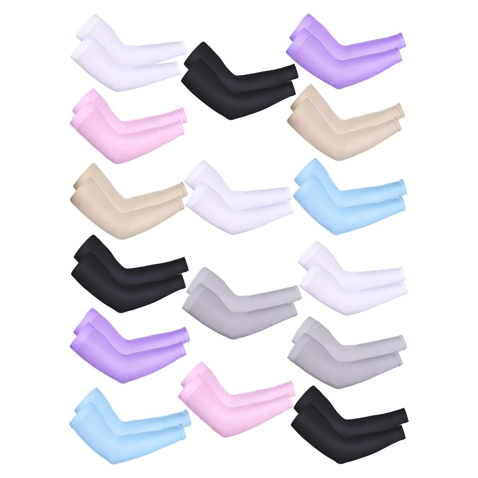 16 Pares Mangas Refrigerantes UV Bememo para Hombres y Mujeres