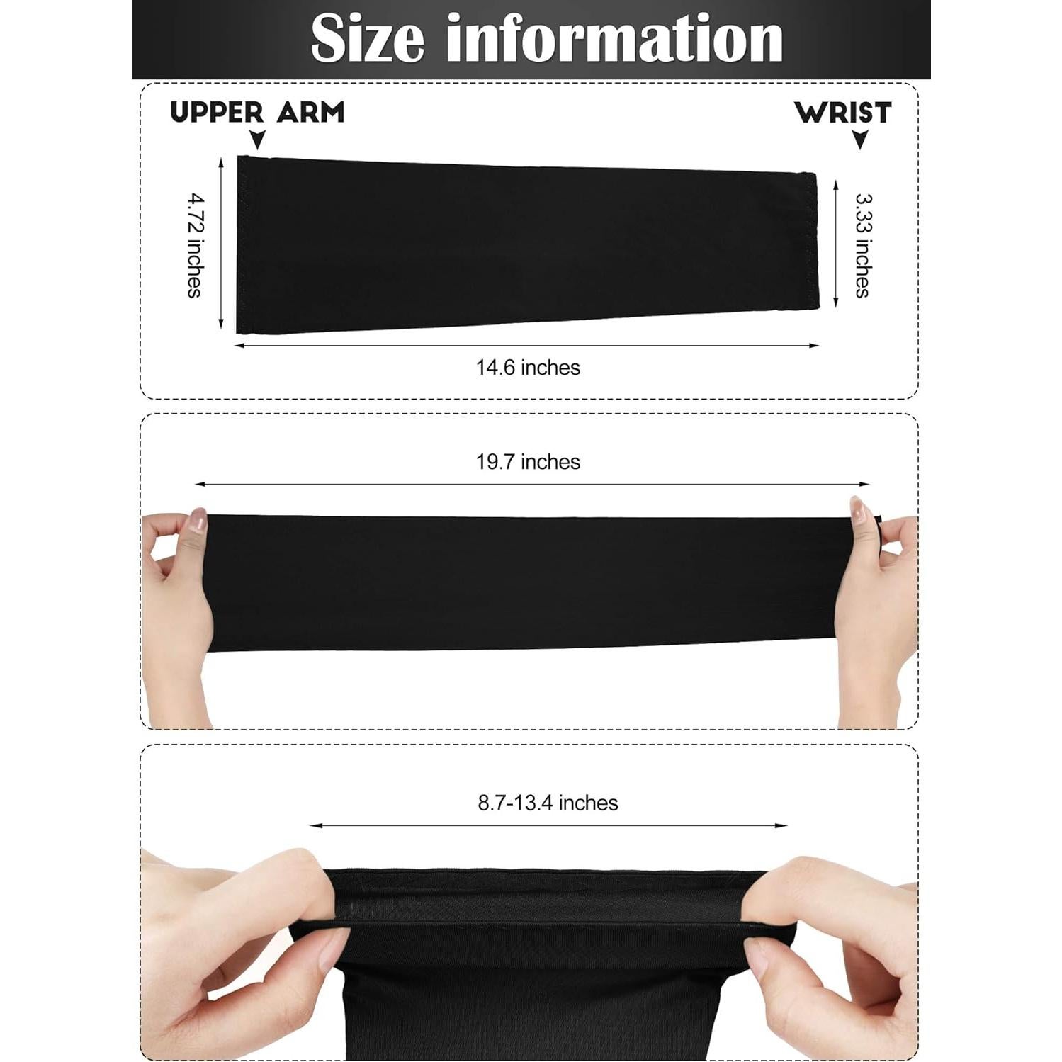 16 Pares Mangas Refrigerantes UV Bememo para Hombres y Mujeres