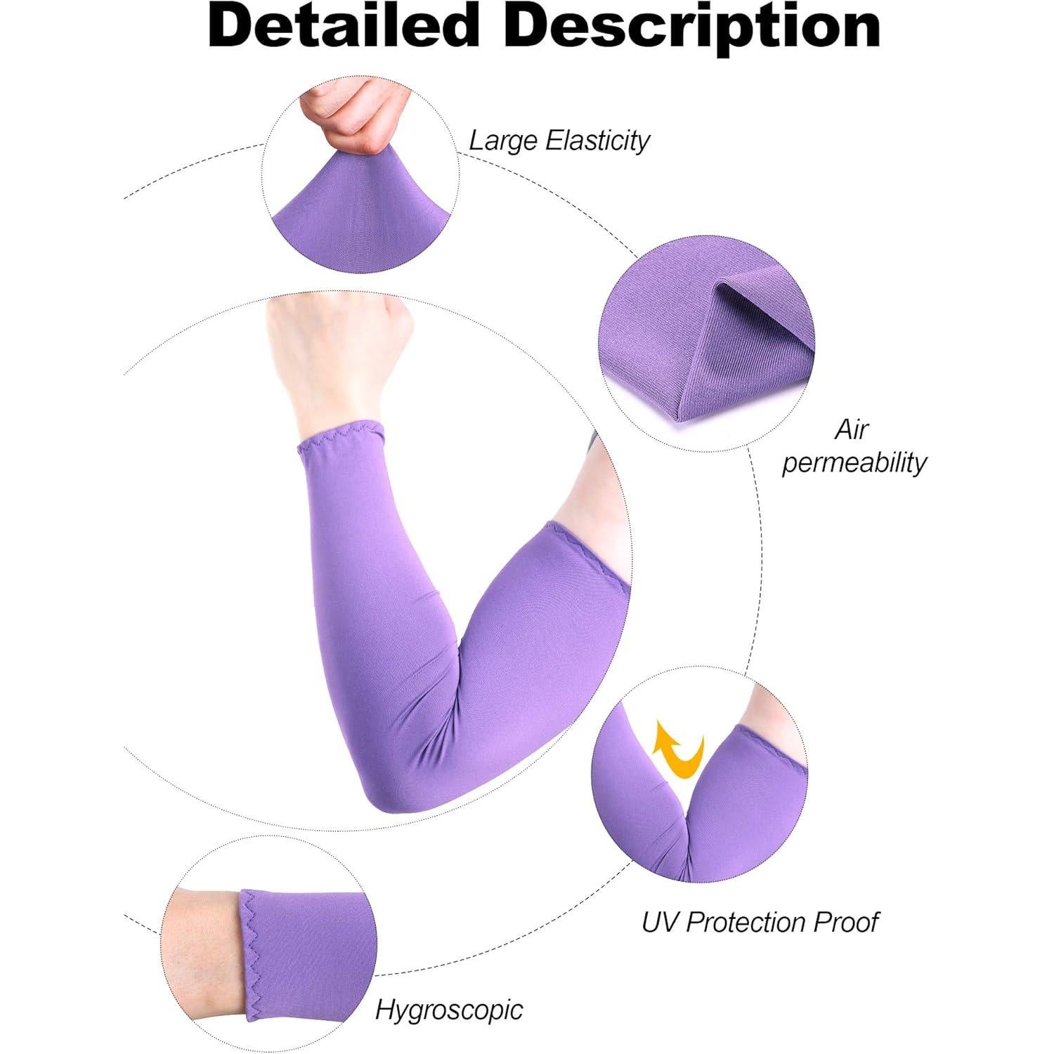 16 Pares Mangas Refrigerantes UV Bememo para Hombres y Mujeres