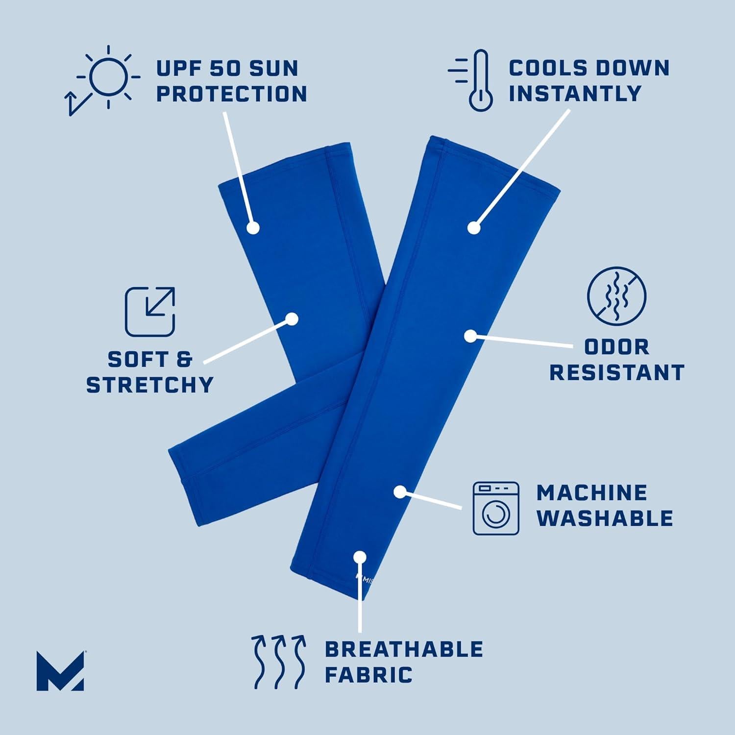 Mangas Solares Refrigerantes MISION - UPF 50 - Azul