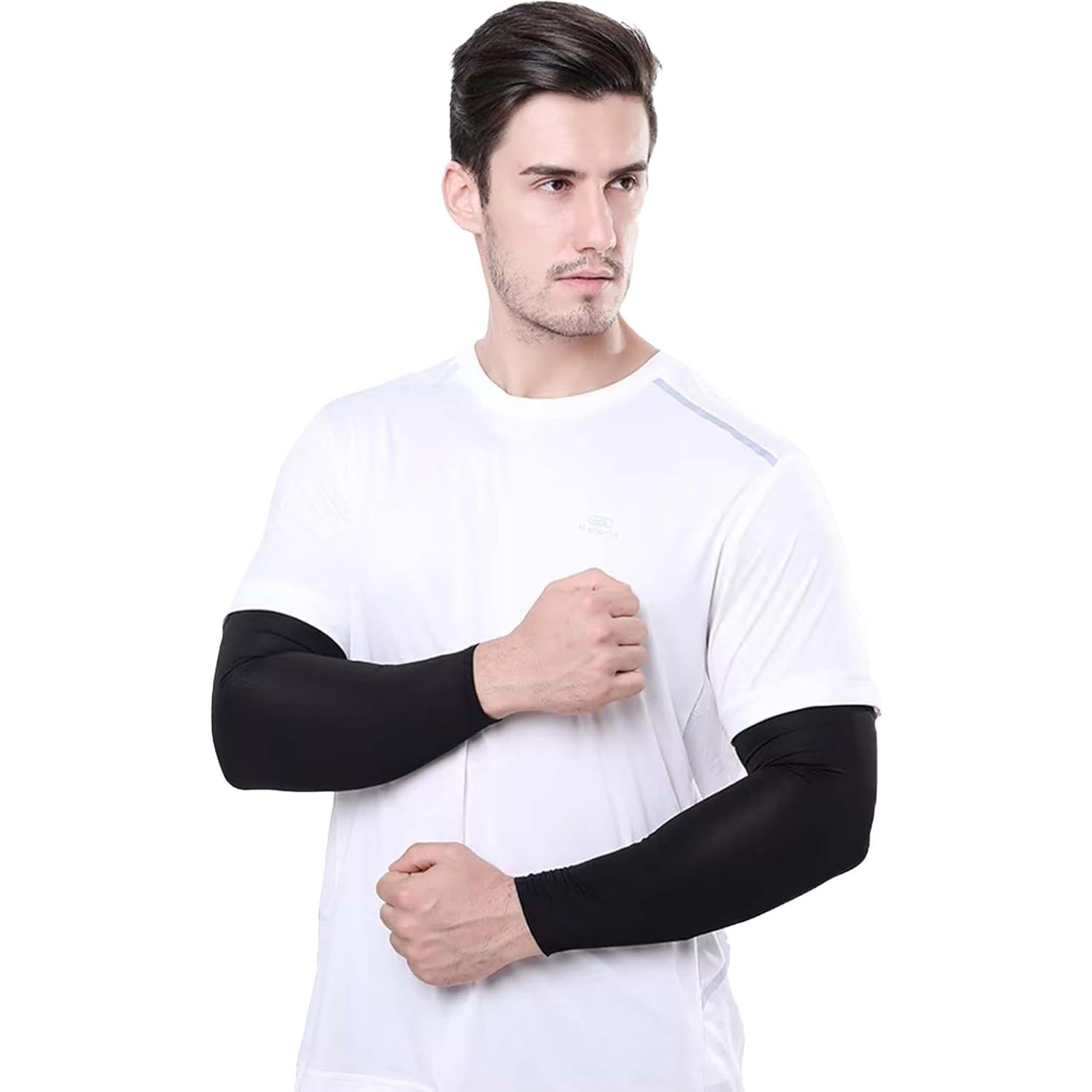 Mangas Refrigerantes UV Unisex Lycra Negro - Protección y Frescura