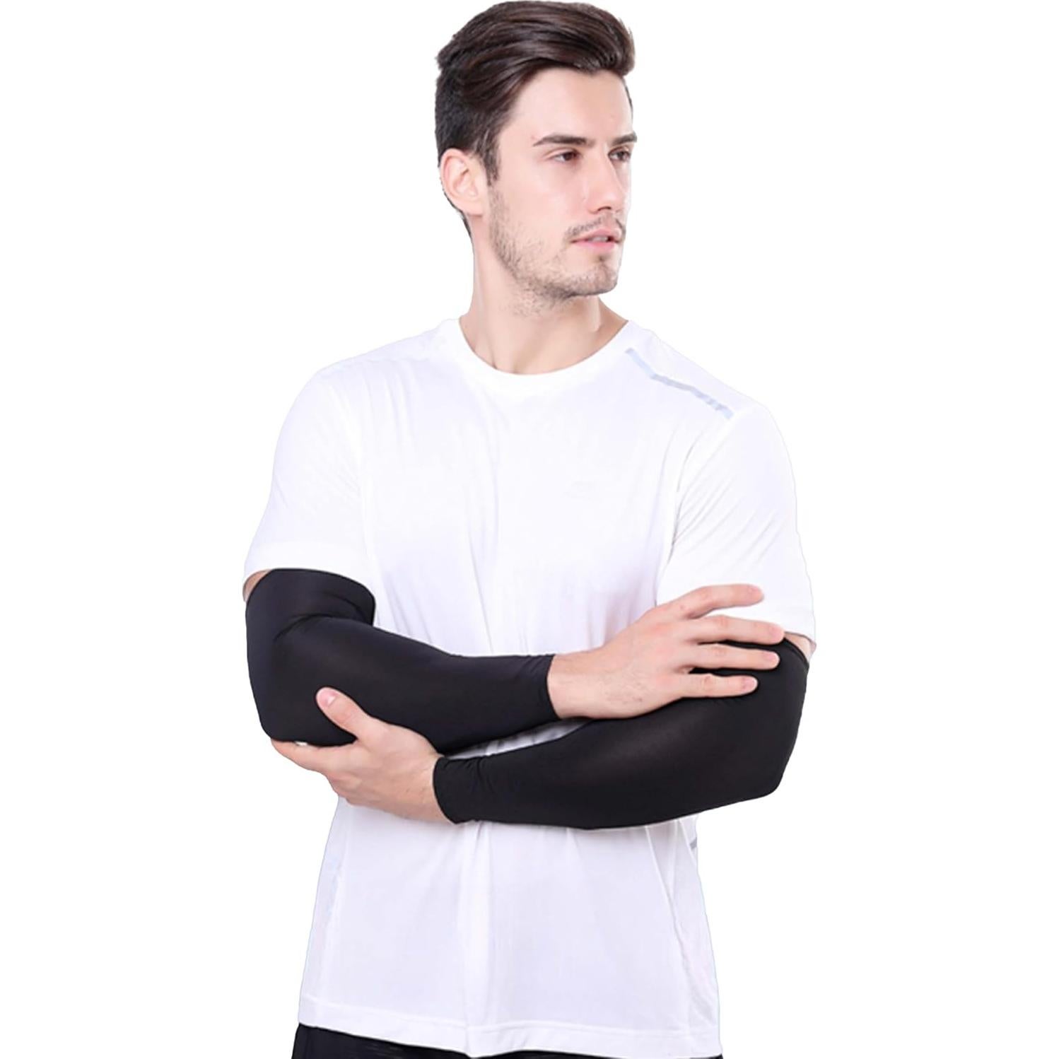 Mangas Refrigerantes UV Unisex Lycra Negro - Protección y Frescura