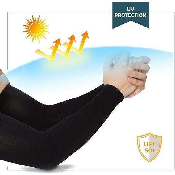 Mangas Refrigerantes UV Unisex Lycra Negro - Protección y Frescura