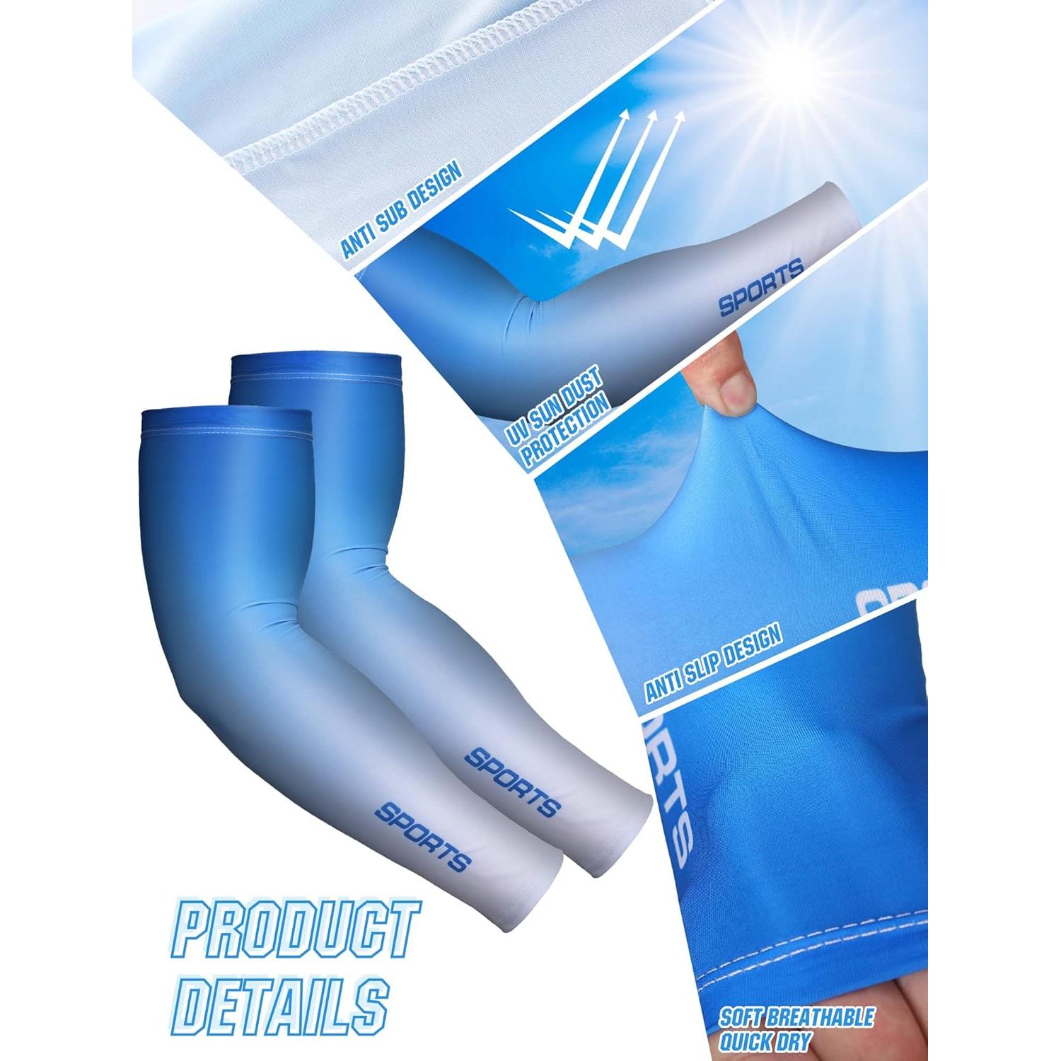 8 Pares de Mangas Enfriadoras UV Unisex - Protección Solar