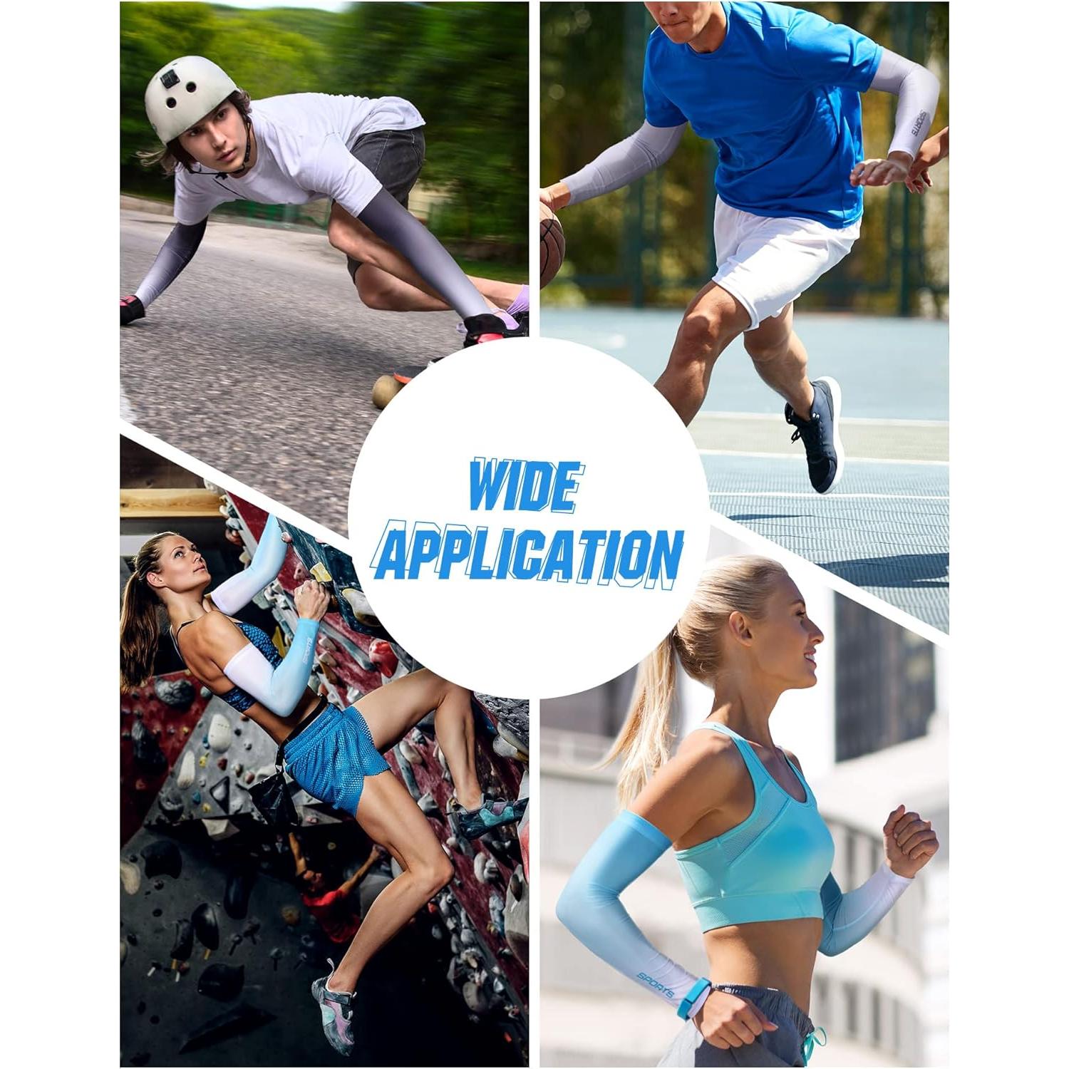 8 Pares de Mangas Enfriadoras UV Unisex - Protección Solar