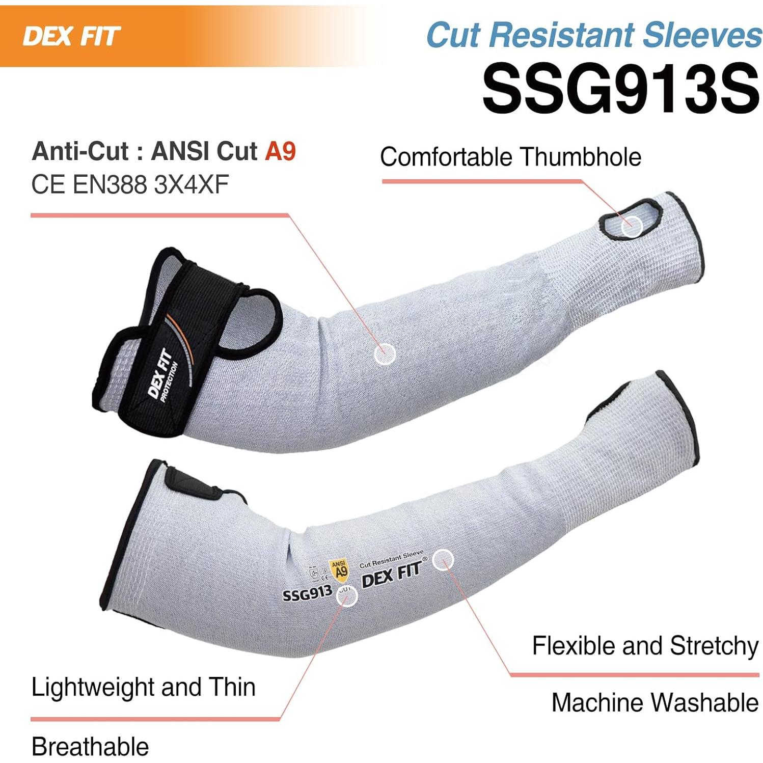 Mangas Resistentes a Cortes Dex Fit SSG913S Azul L 1 Par