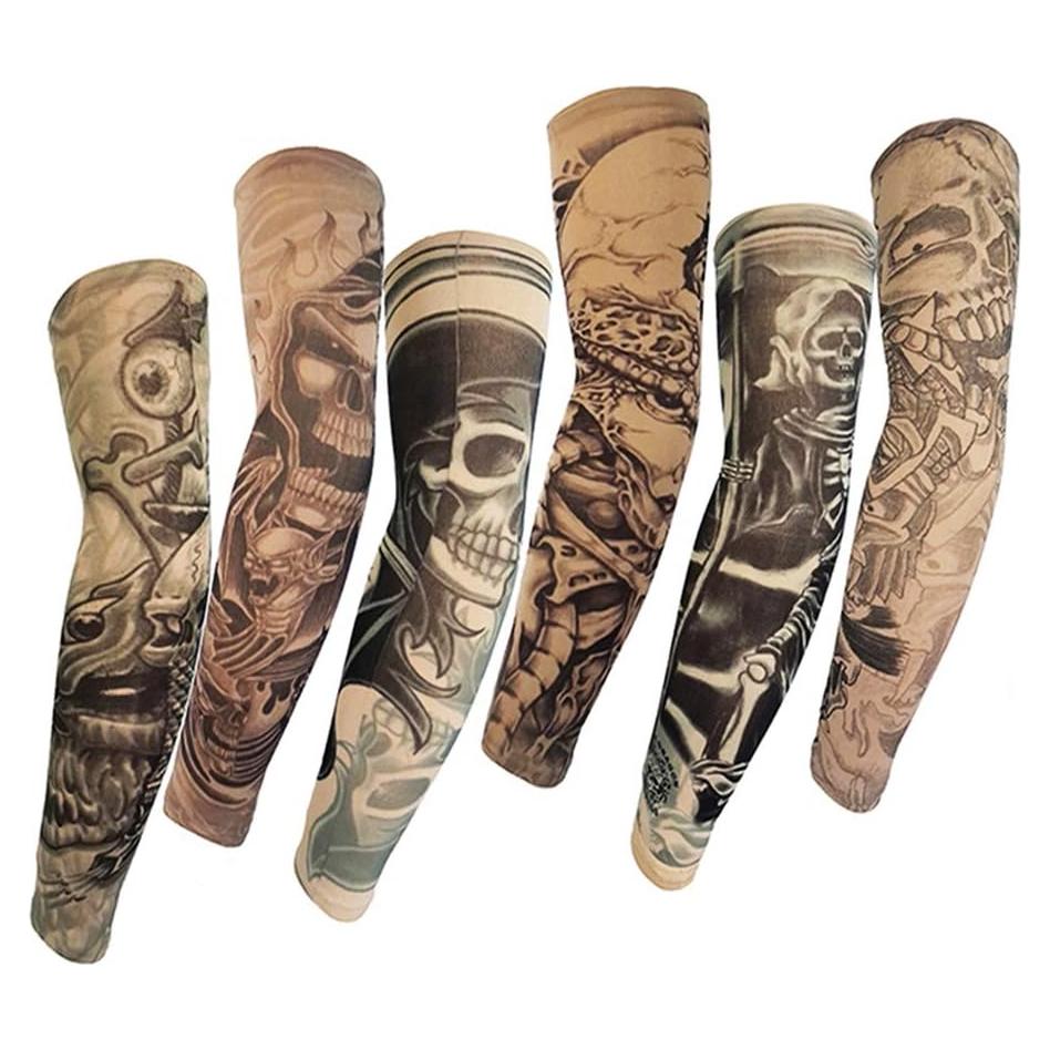 6 Mangas de Tatuaje Temporal Falsas Jurxy Unisex Protección Solar