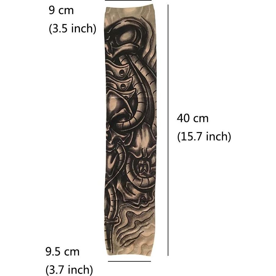 6 Mangas de Tatuaje Temporal Falsas Jurxy Unisex Protección Solar