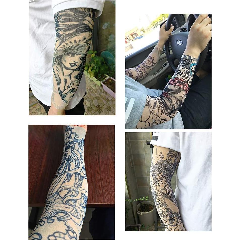 6 Mangas de Tatuaje Temporal Falsas Jurxy Unisex Protección Solar