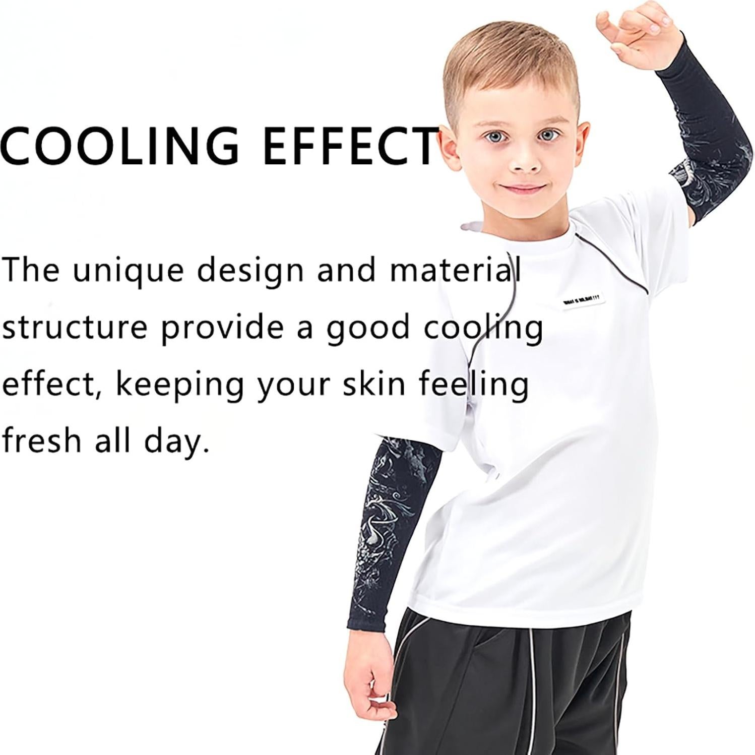 Mangas de Protección Solar UV para Niños UPF 50 Enfriamiento