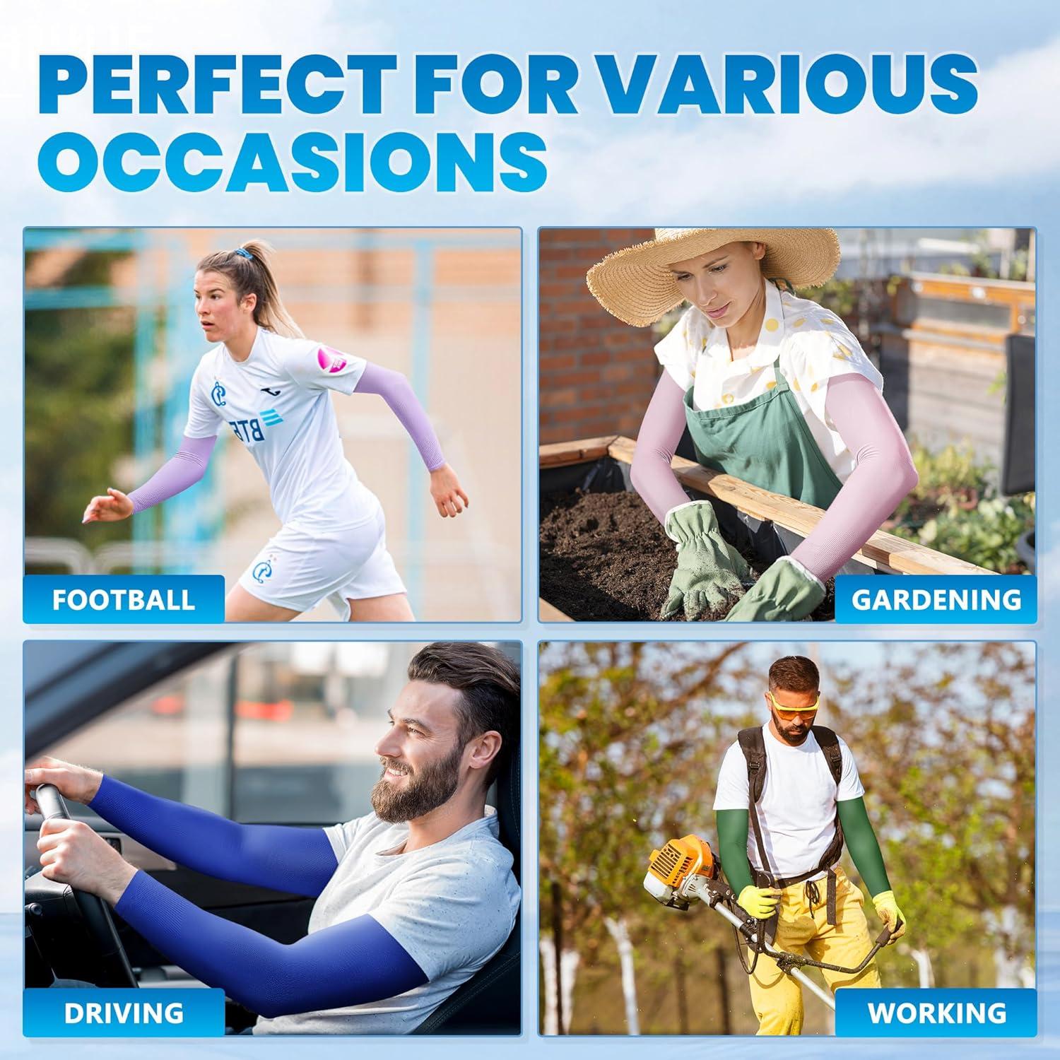 Mangas para brazos Fivali UV 50 - 6 pares para deportes