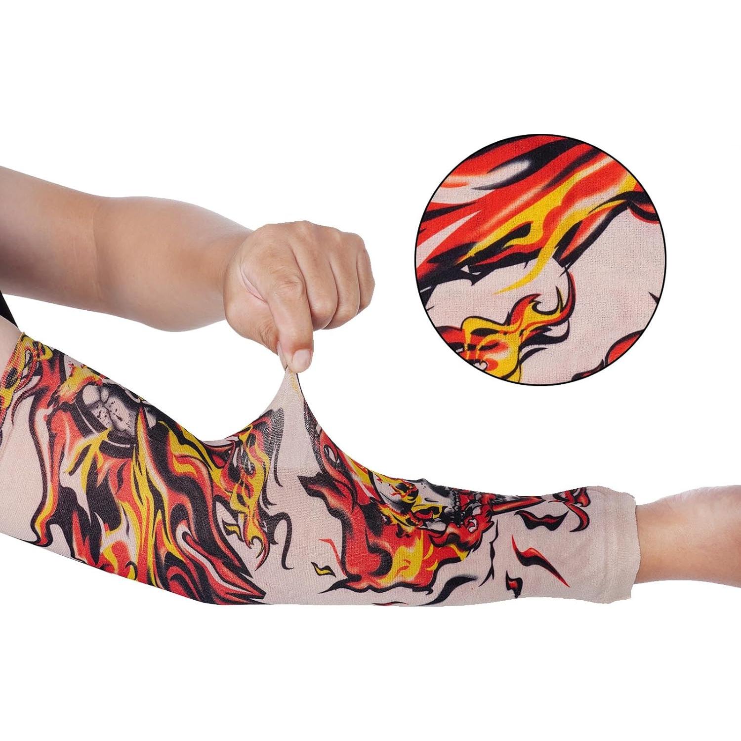 HOVEOX 16 Piezas Mangas de Tatuaje Temporales Unisex - Grande