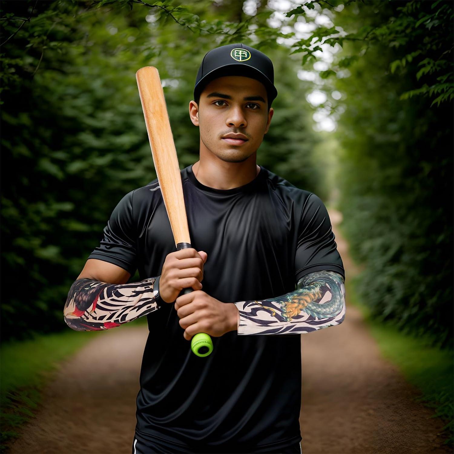 HOVEOX 16 Piezas Mangas de Tatuaje Temporales Unisex - Grande