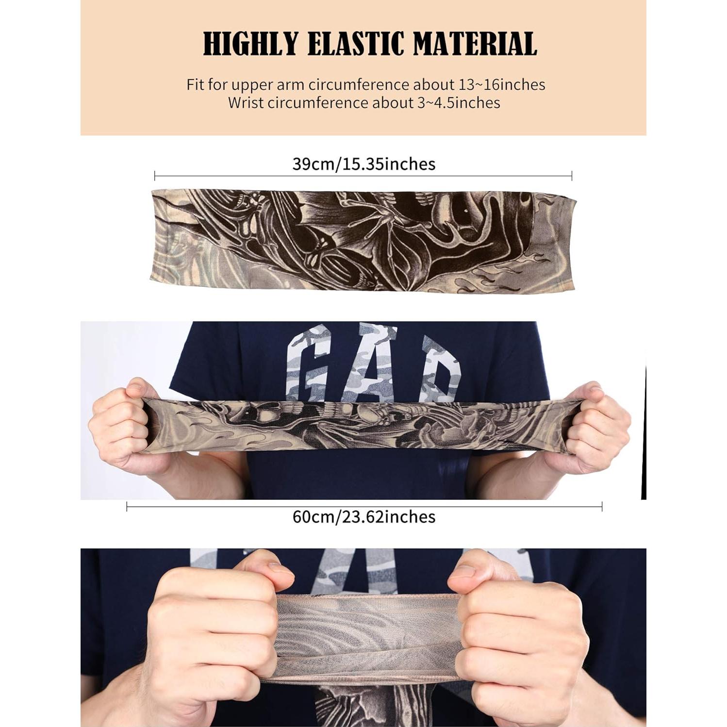 Mangas de Tatuaje UV Boao 20 Pcs para Hombres - Protección Solar