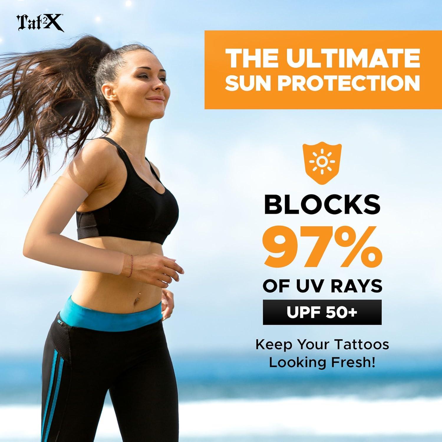 Manga Cubierta de Tatuaje Tat2X Negra Extra Grande - UPF 50+