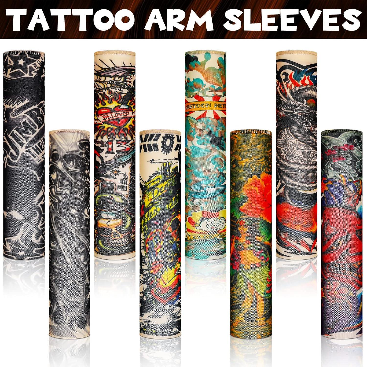 Mangas de Tatuaje Temporal Jecery 16 Pcs UV Protección Solar