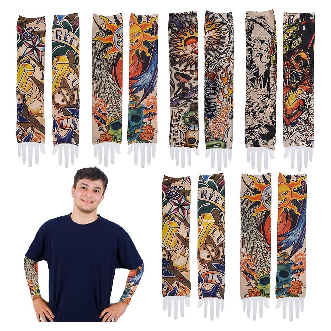 Mangas de Tatuaje Temporales ArtCreativity - 12 Pares Vintage