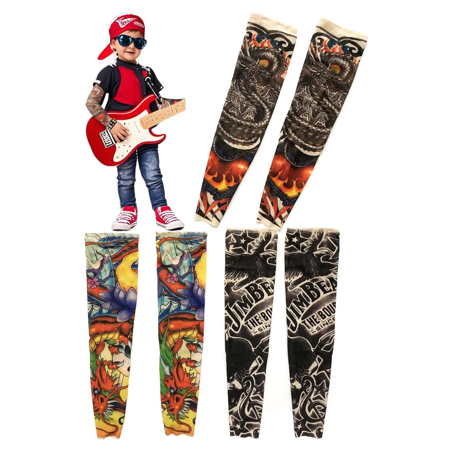 Mangas de Tatuajes Temporales iToolai para Niños 2-8 Años