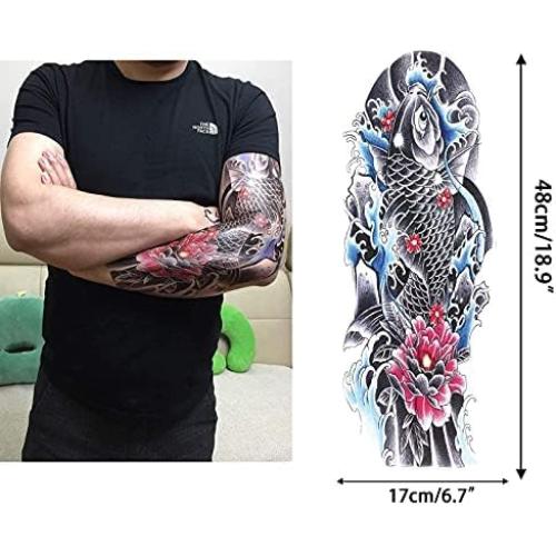 Tatuajes Temporales Aresvns de Brazo Completo Impermeables