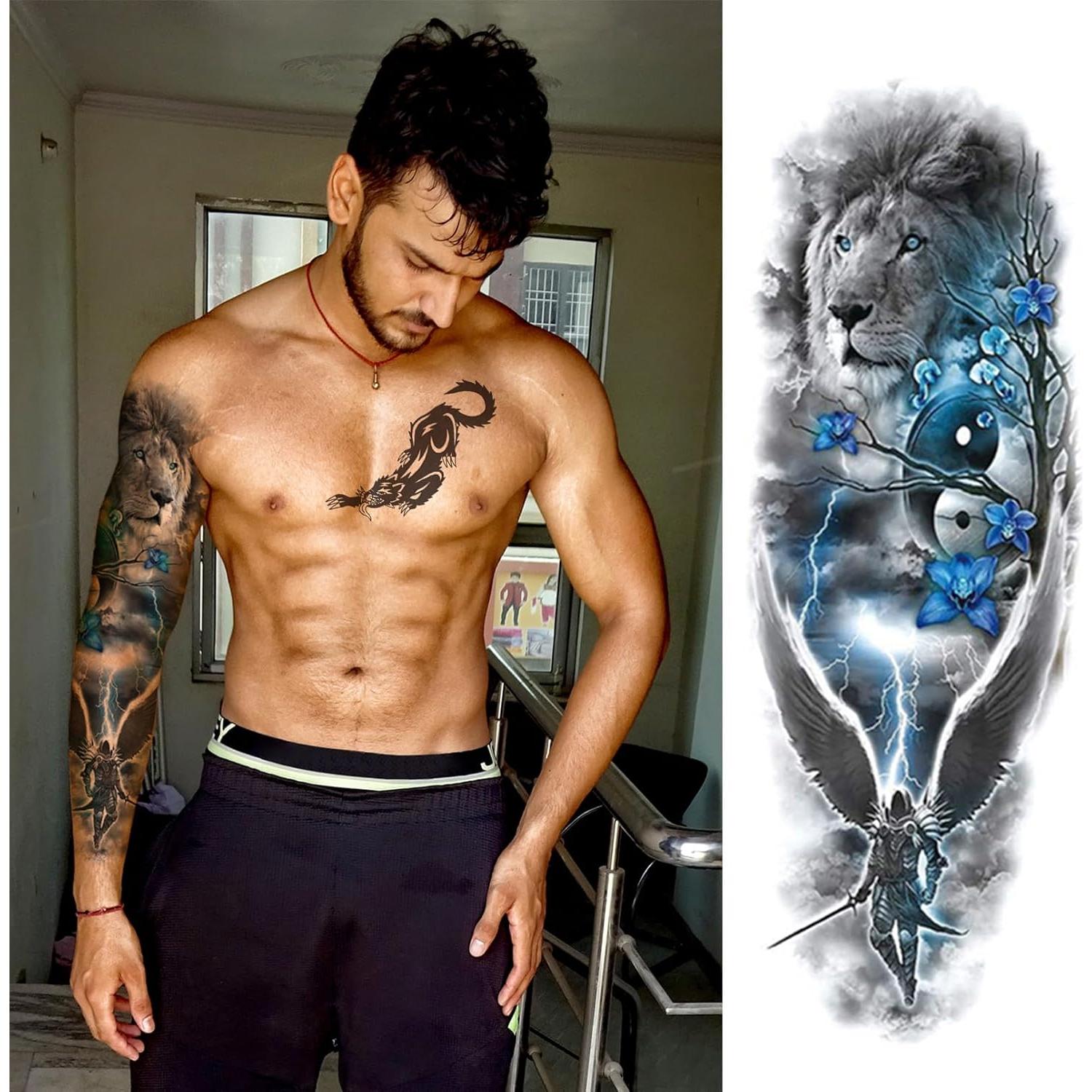 Tatuajes Temporales Aresvns de Brazo Completo Impermeables