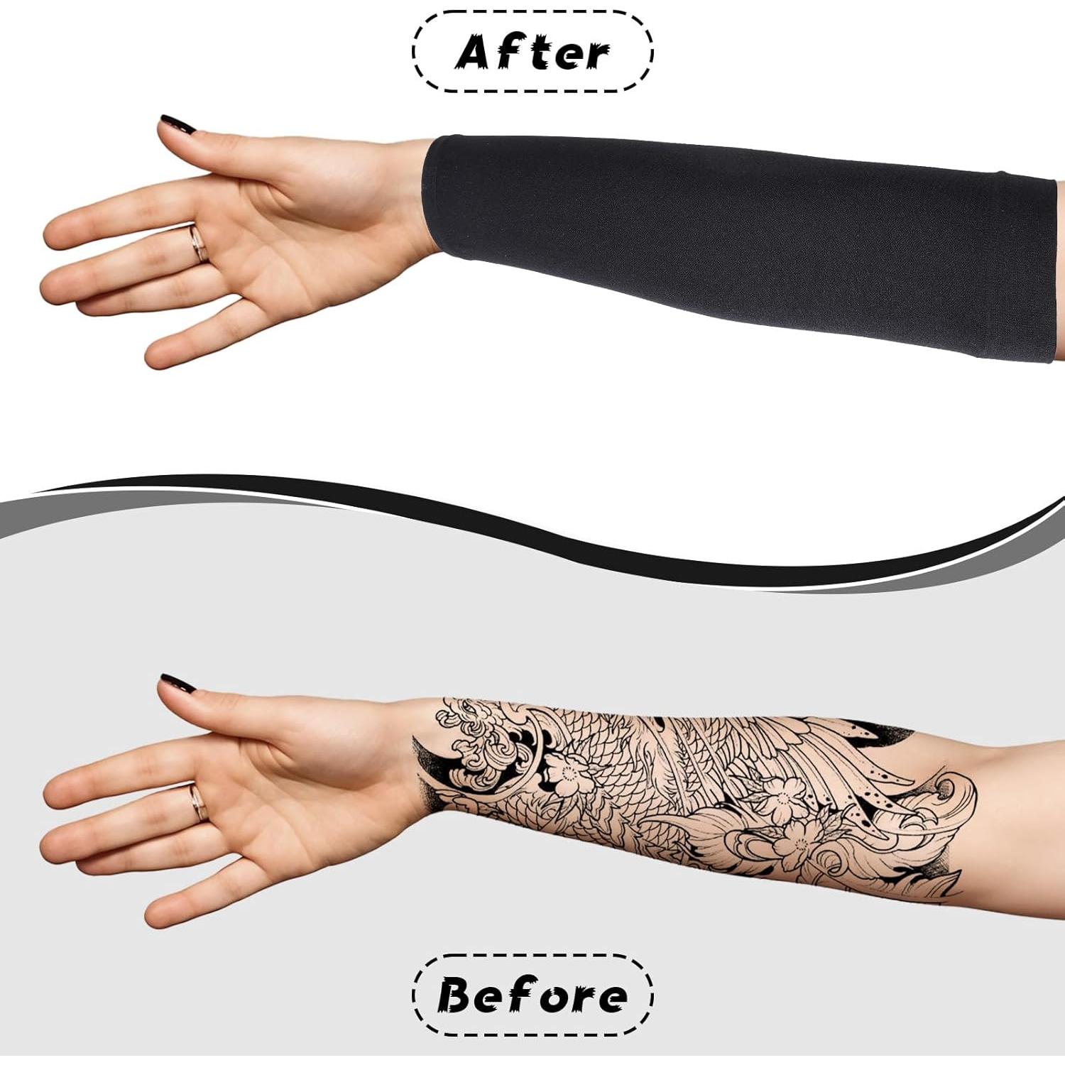 3 Pares Mangas de Tatuaje UV Hpmjz para Brazo Negro