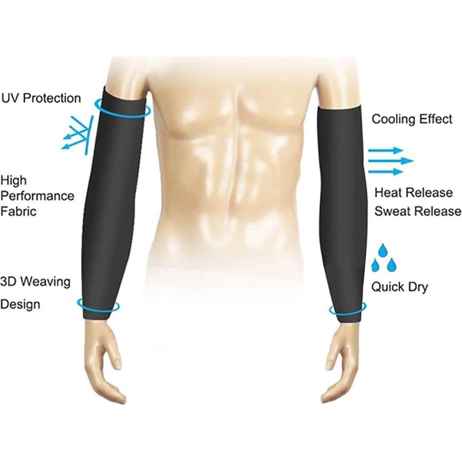 Mangas para Brazos YQXCC UPF 50 Unisex - 4 Pares Compresión