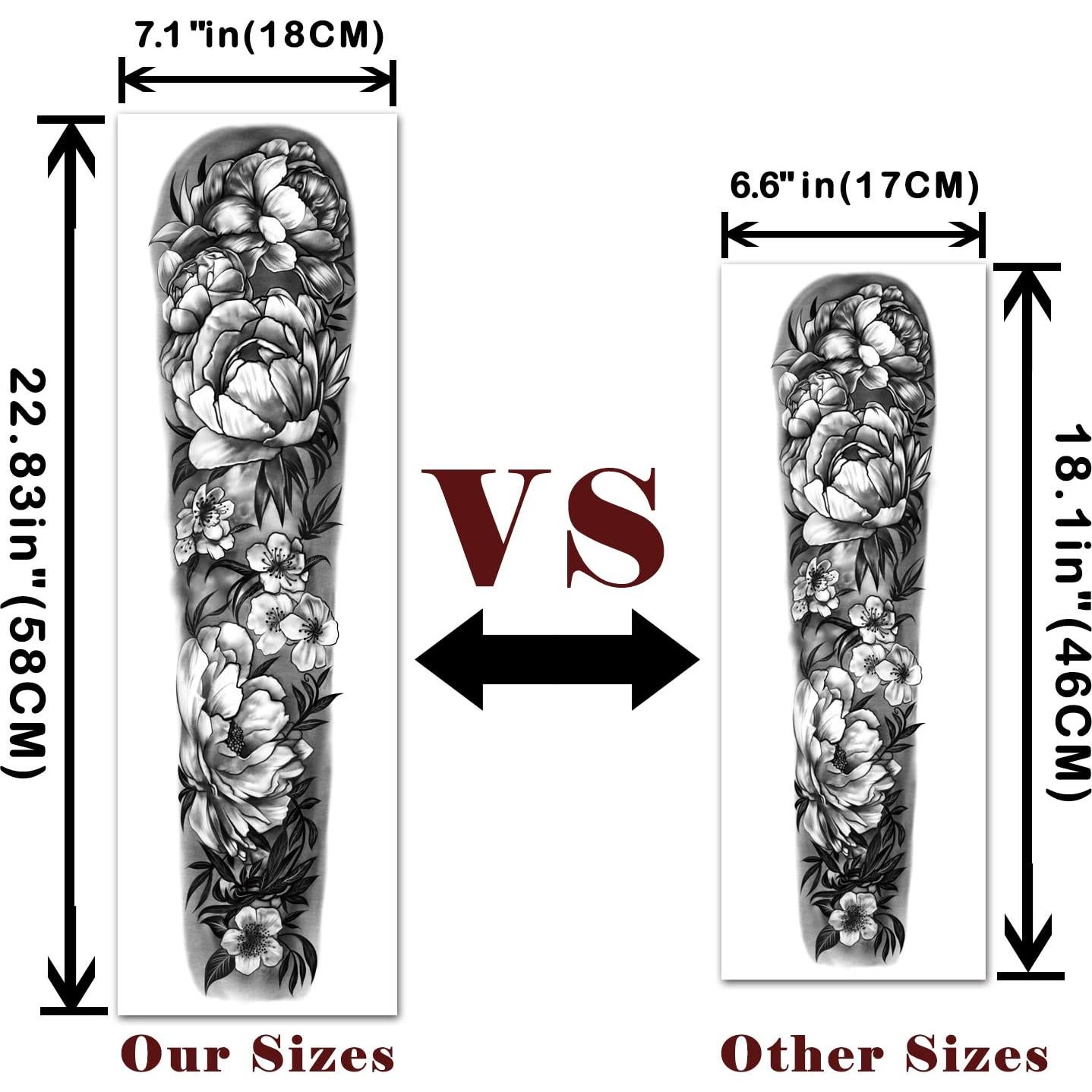 Tatuajes Temporales de Manga Completa Yazhiji 46 Hojas Rosa