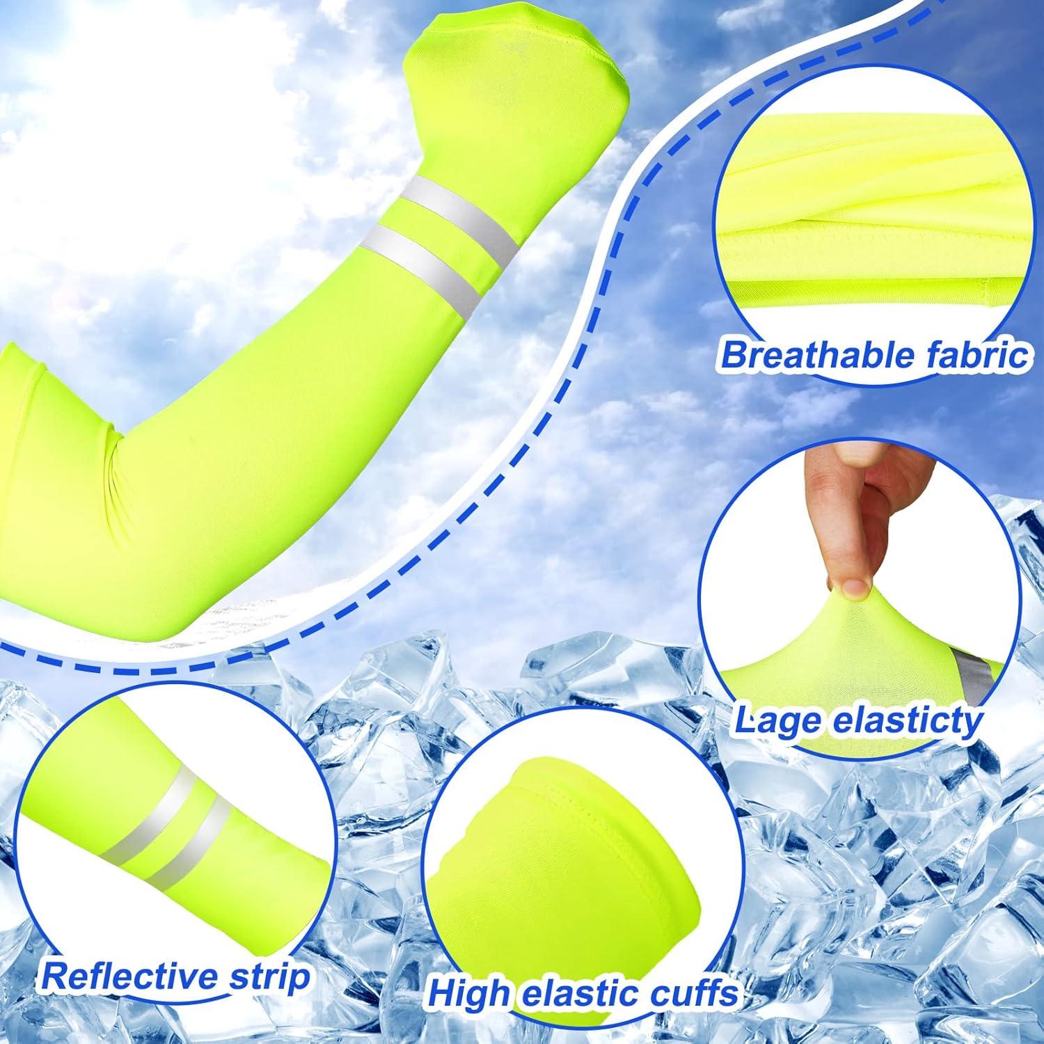 Mangas de Protección Solar UV SATINIOR 6 Pares para Deportes