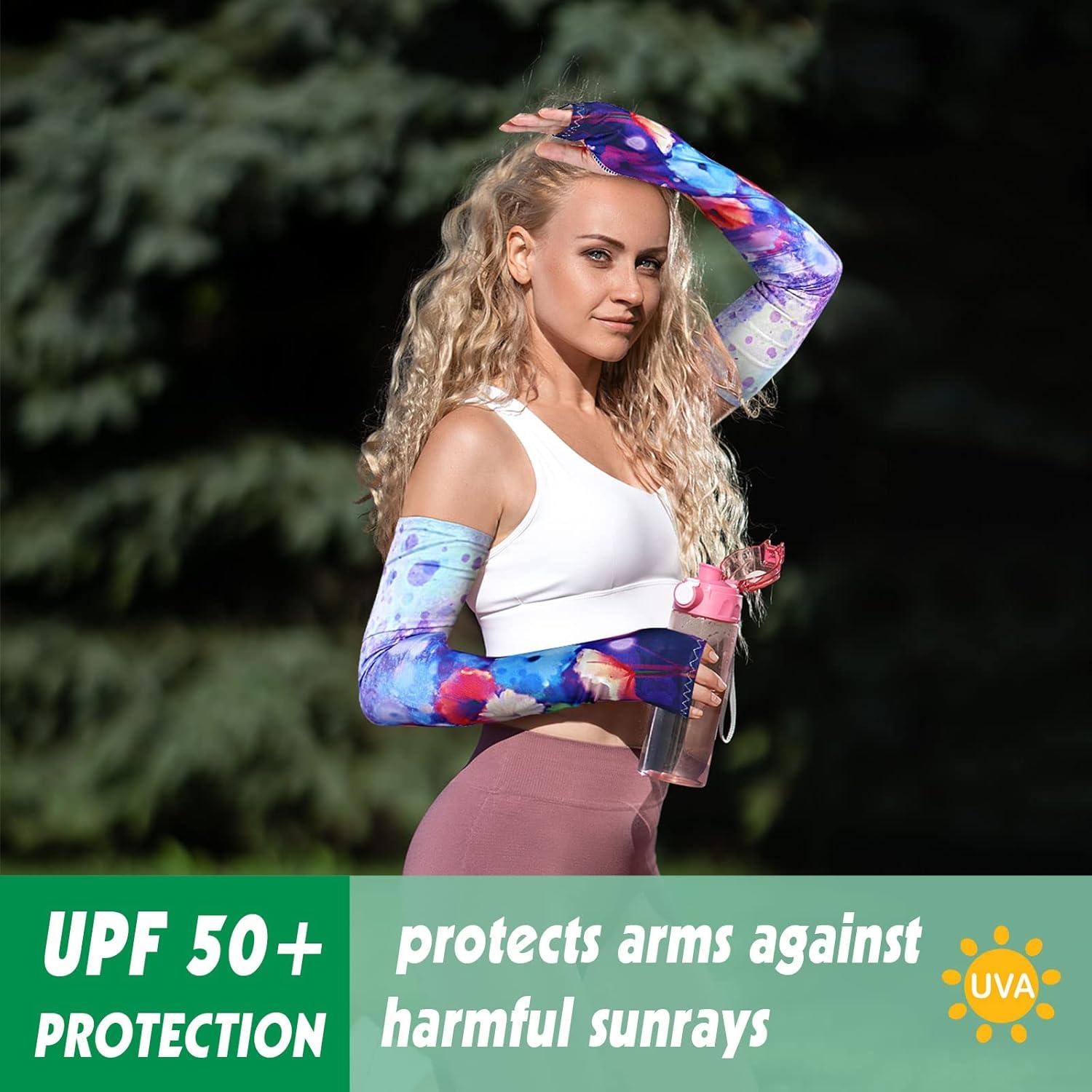 12 Pares de Mangas UV para Mujeres - Protección Solar 53cm