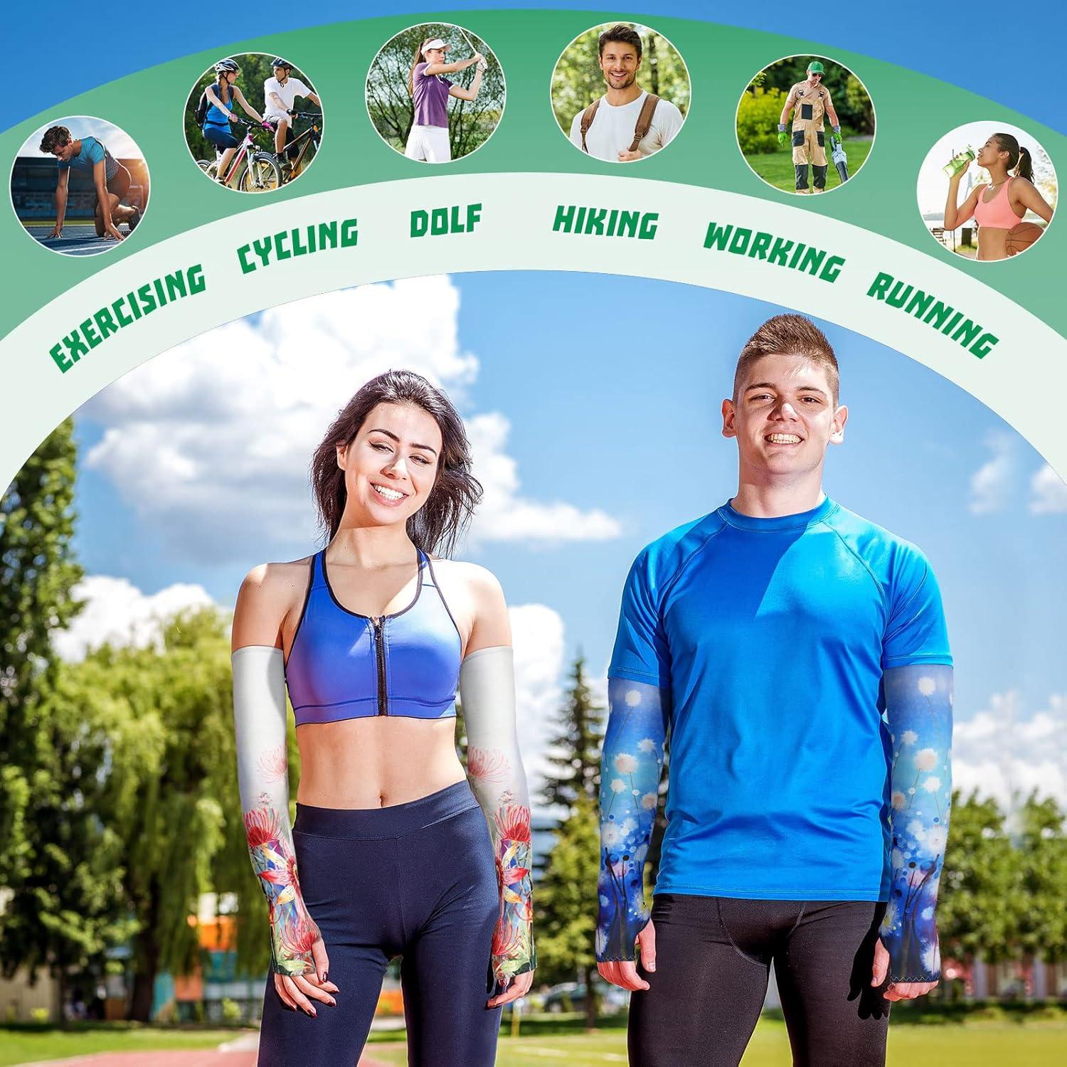 12 Pares de Mangas UV para Mujeres - Protección Solar 53cm