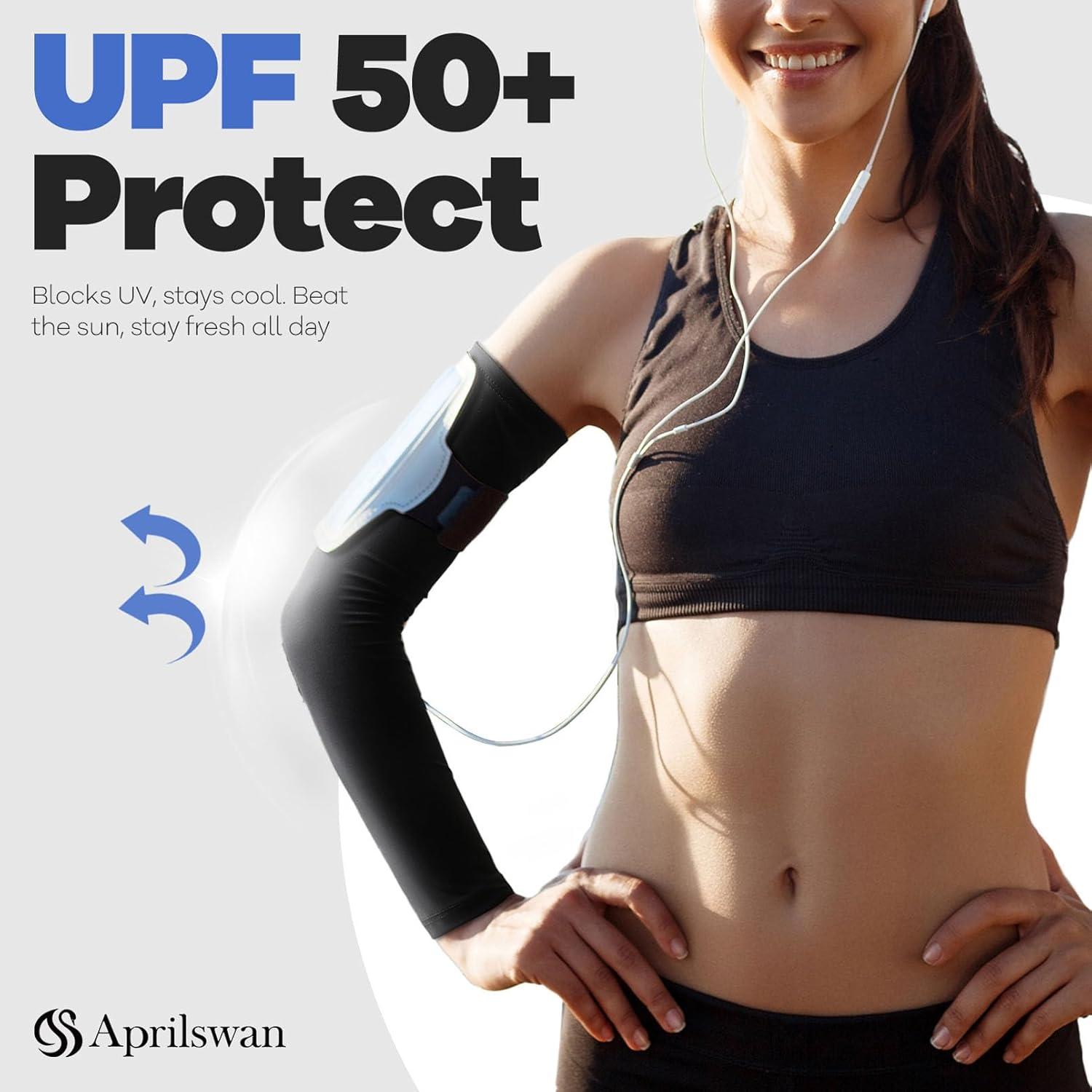 Manguitas de Compresión UV Aprilswan - Antideslizantes, UPF 50+