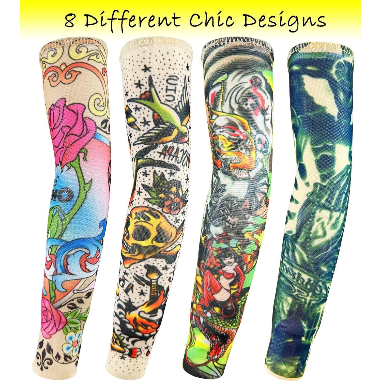 Mangas de Tatuaje Falsas para Niños 8 Pcs - Protección UV