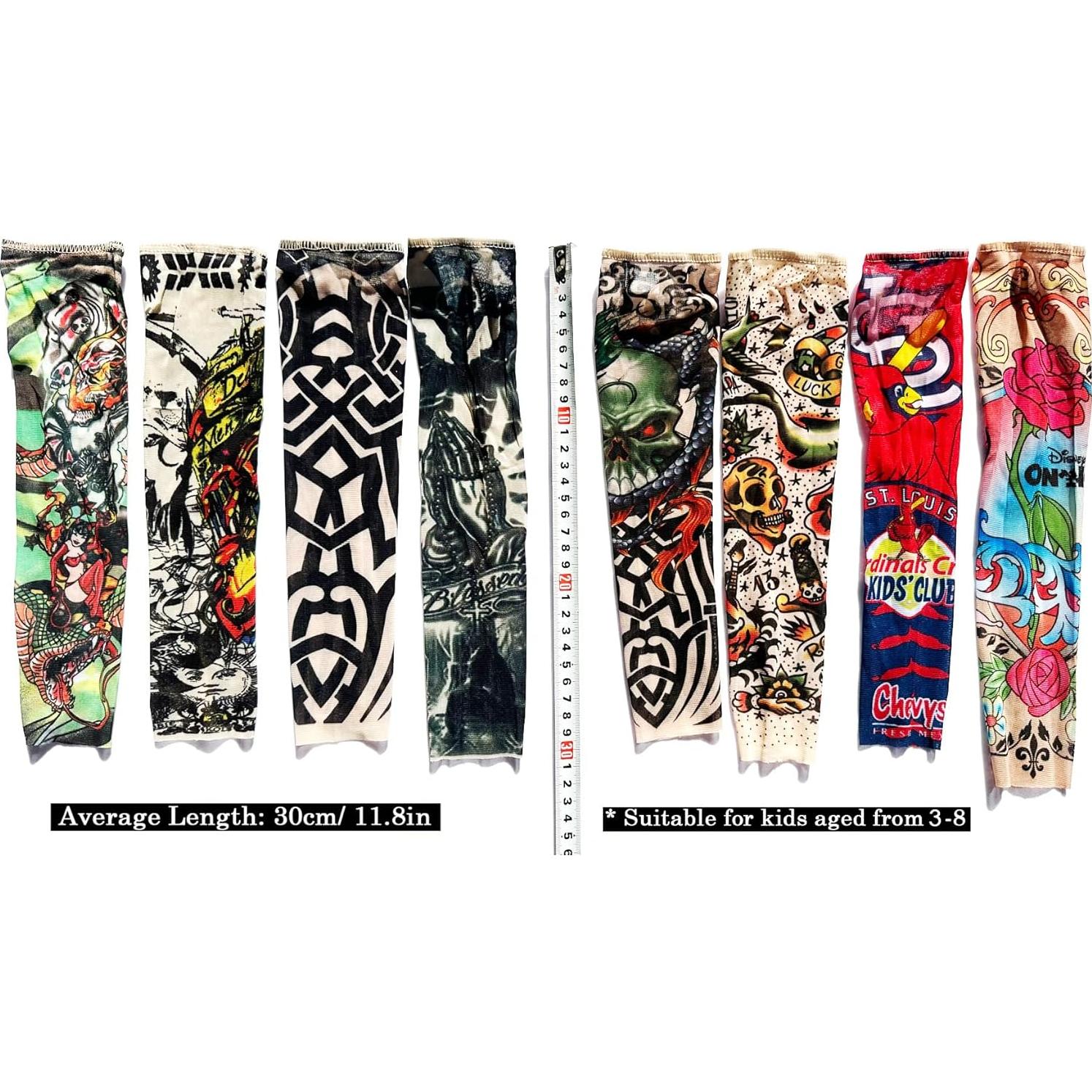 Mangas de Tatuaje Falsas para Niños 8 Pcs - Protección UV