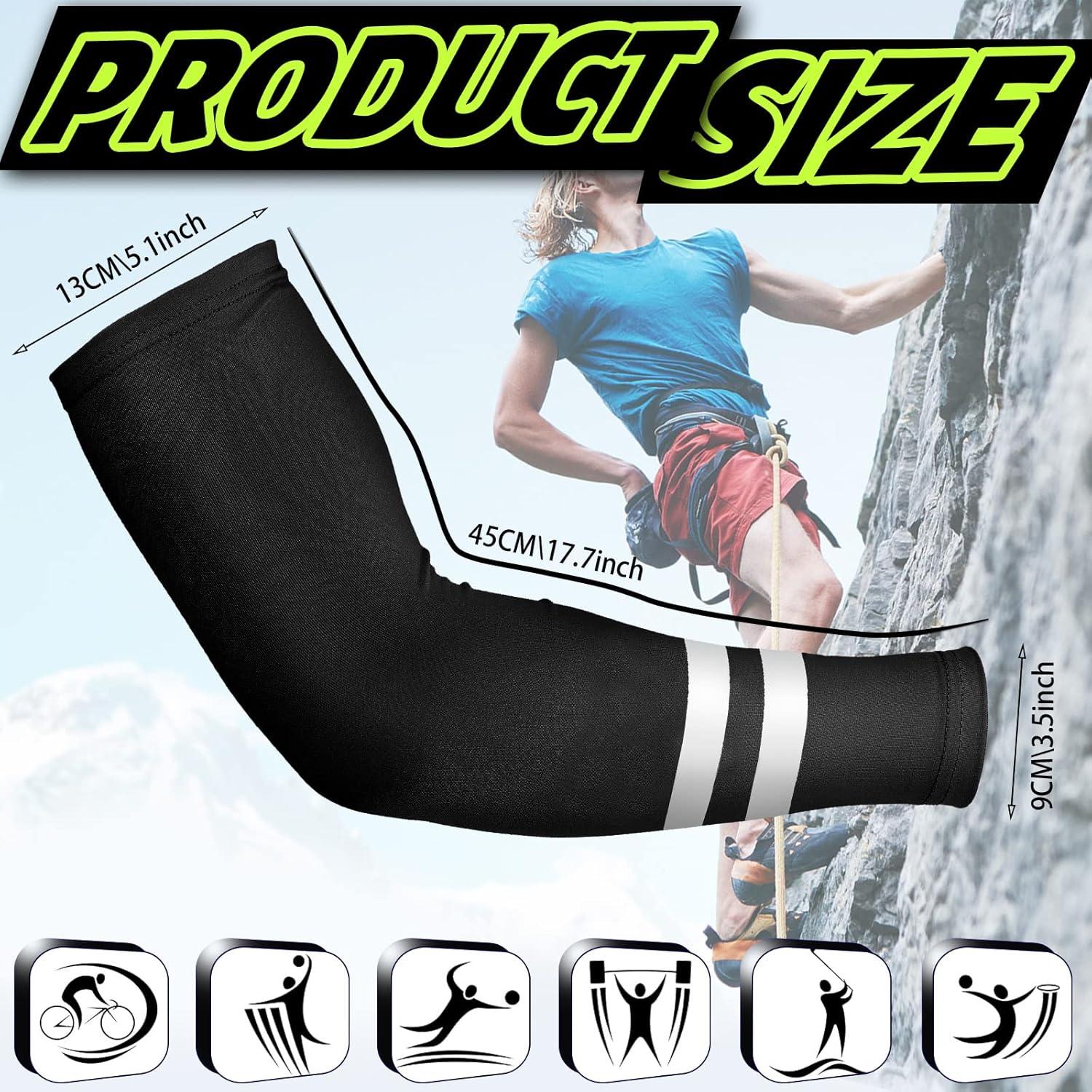 Geyoga 4 Pares Mangas de Protección UV para Deportes al Aire Libre