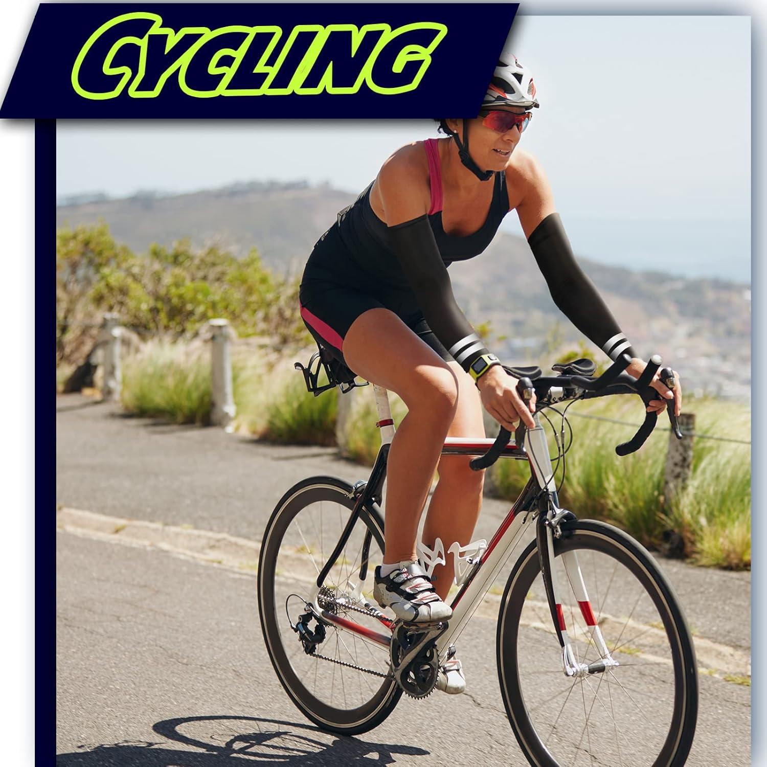 Geyoga 4 Pares Mangas de Protección UV para Deportes al Aire Libre