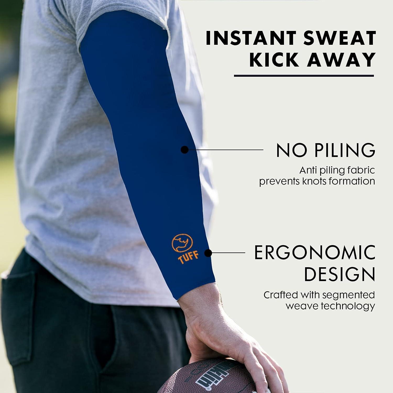 Mangas de Compresión TUFF UPF 50 para Brazo Unisex - Azul Marino