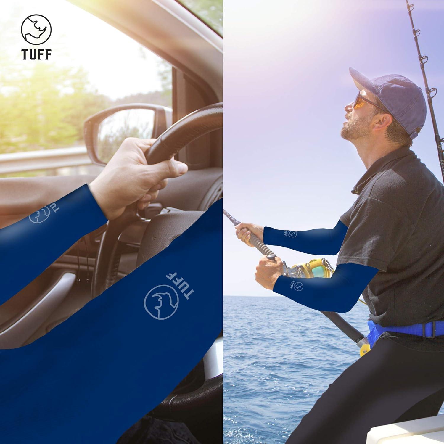 Mangas de Compresión TUFF UPF 50 para Brazo Unisex - Azul Marino