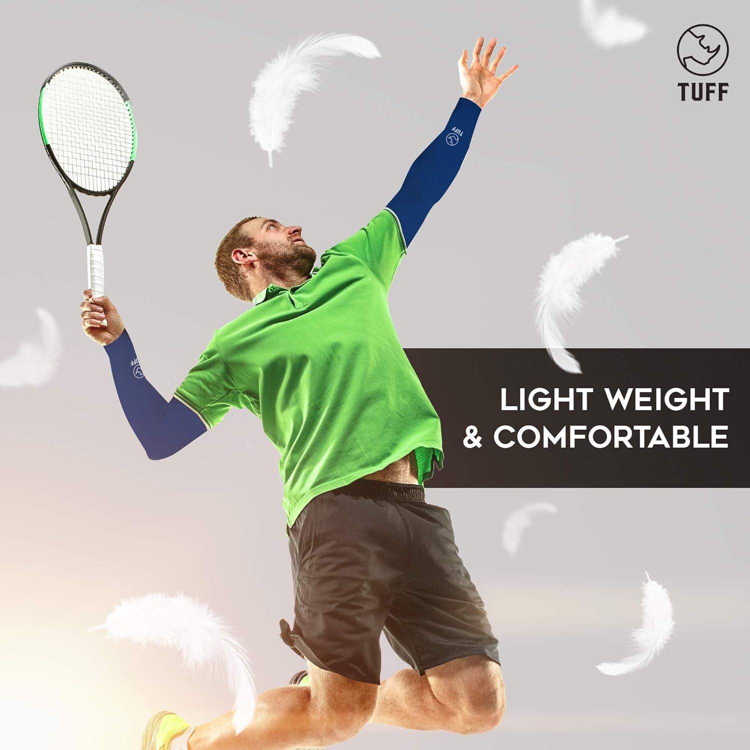 Mangas de Compresión TUFF UPF 50 para Brazo Unisex - Azul Marino