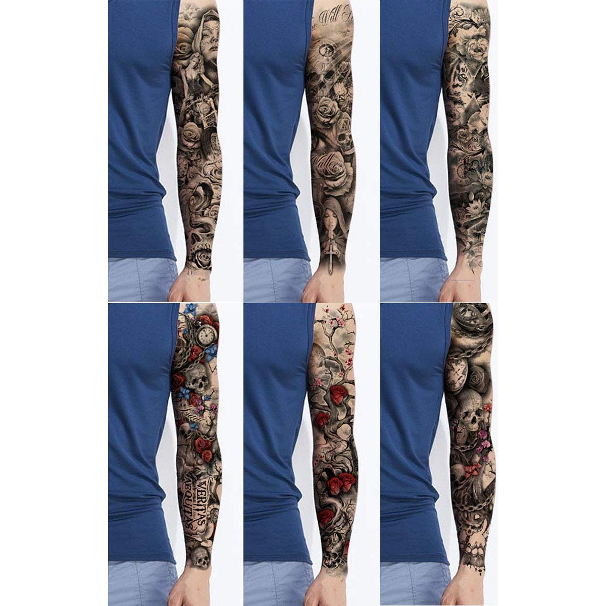 Tatuaje Temporal Manga Completa Pinone 12 Hojas 27.5x21.1cm