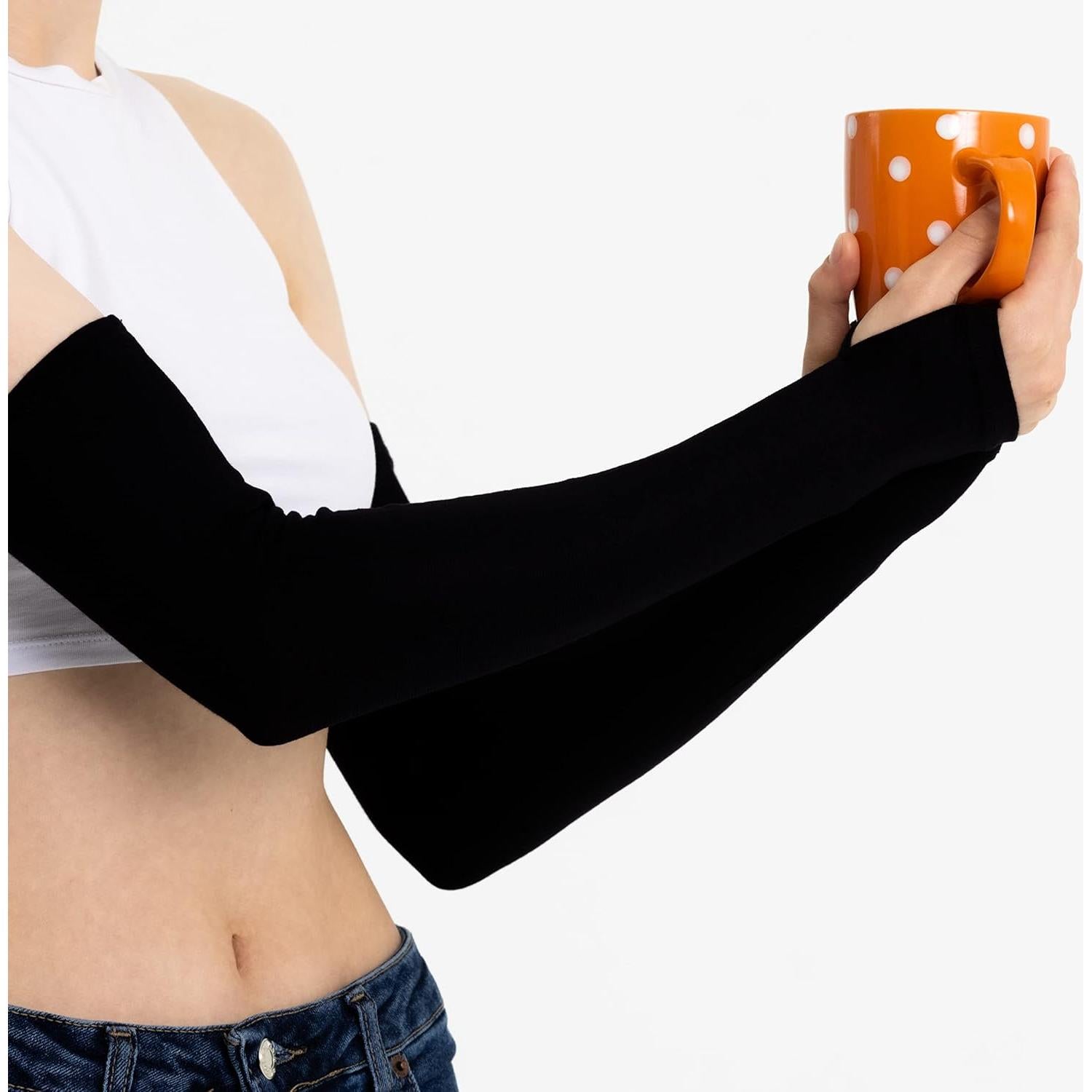 Manga Calentadora Unisex Causa Forcia Negra 45 cm Hecha en Turquía