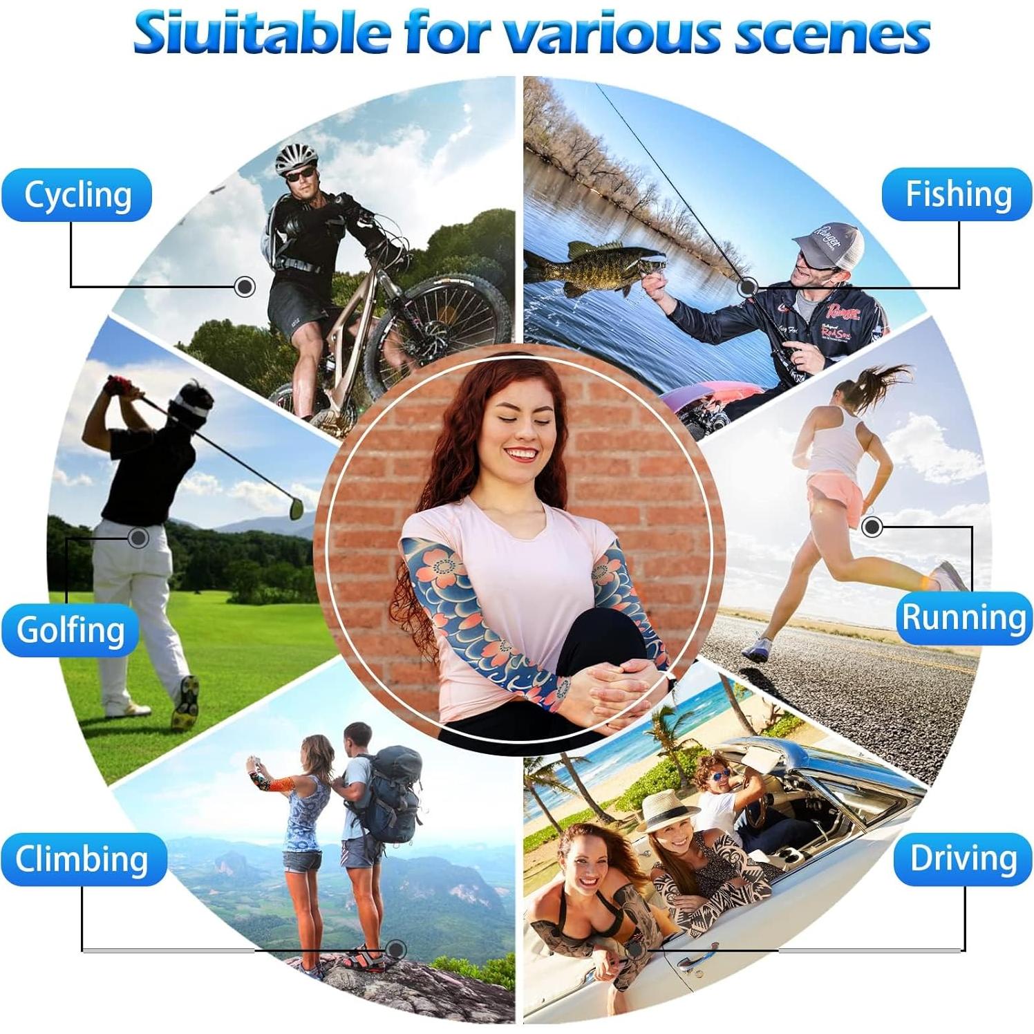 Mangas de Tatuaje Temporales Aresvns 20 Piezas UV Unisex