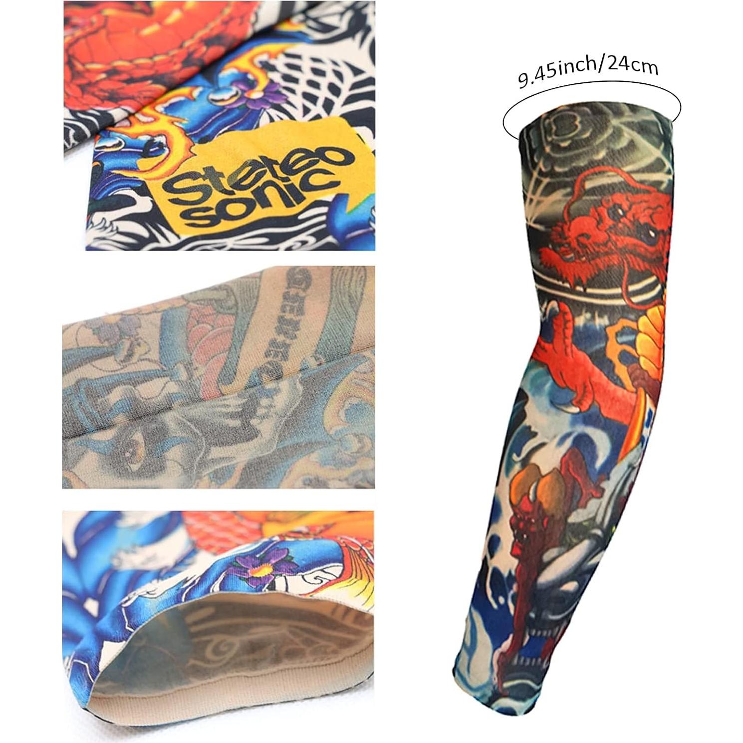 Mangas de Tatuaje Temporales Aresvns 20 Piezas UV Unisex