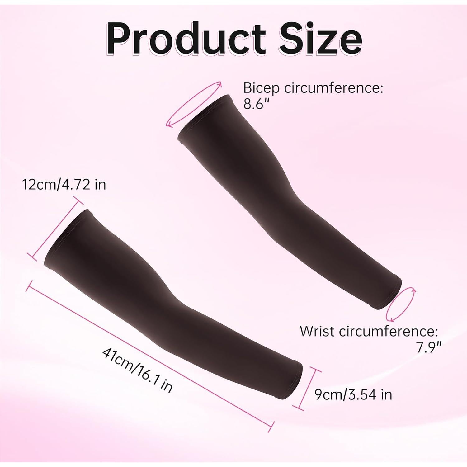 Manga de Compresión UV Beauty7 para Brazo 2PCS - Marrón