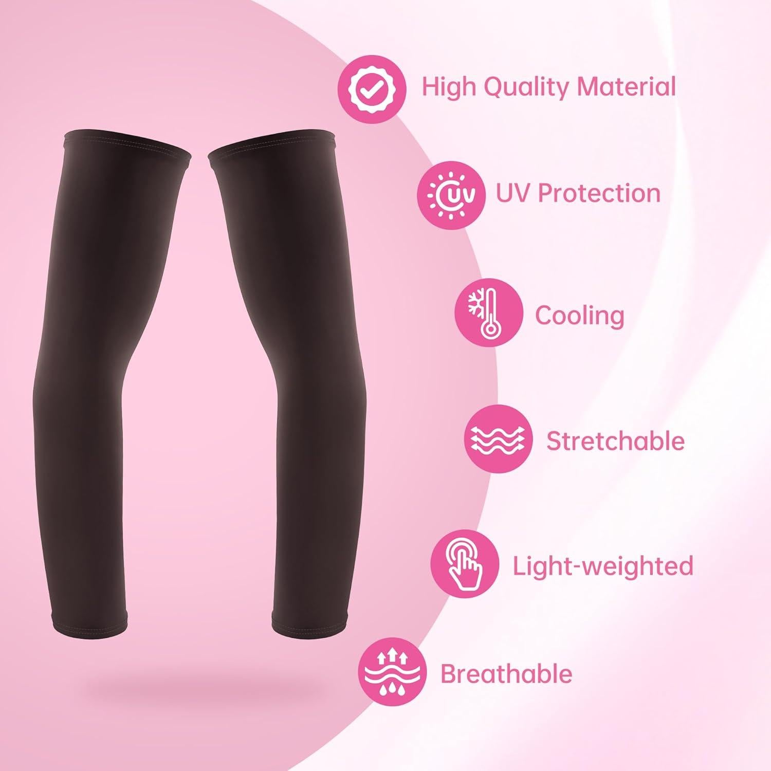 Manga de Compresión UV Beauty7 para Brazo 2PCS - Marrón