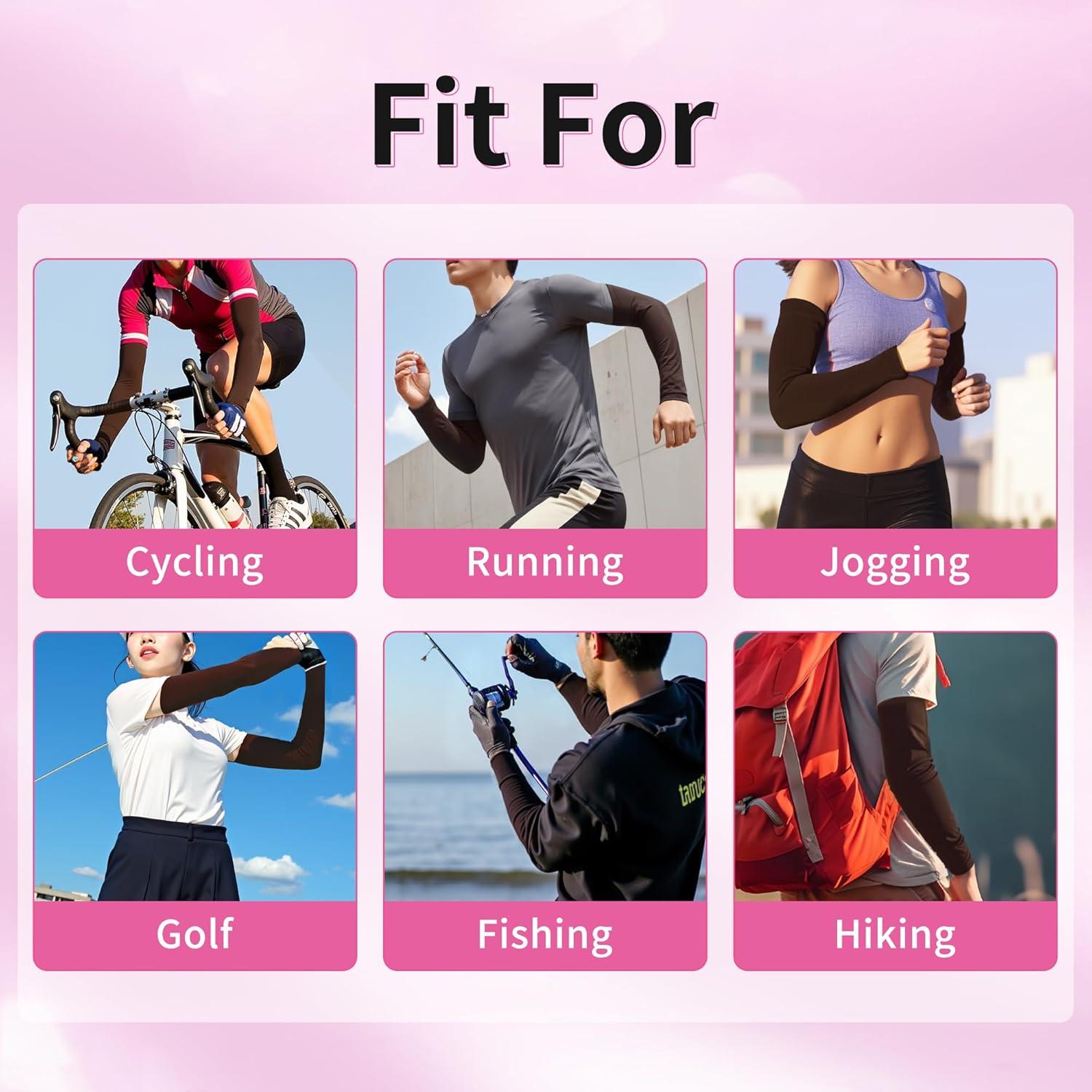 Manga de Compresión UV Beauty7 para Brazo 2PCS - Marrón