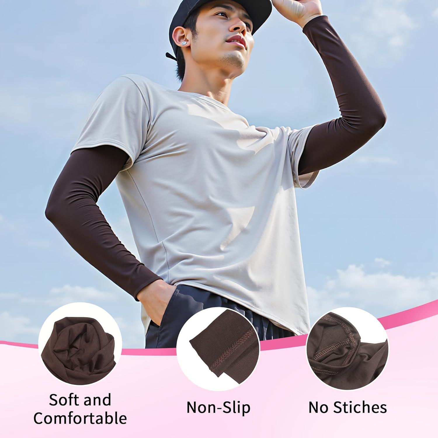 Manga de Compresión UV Beauty7 para Brazo 2PCS - Marrón