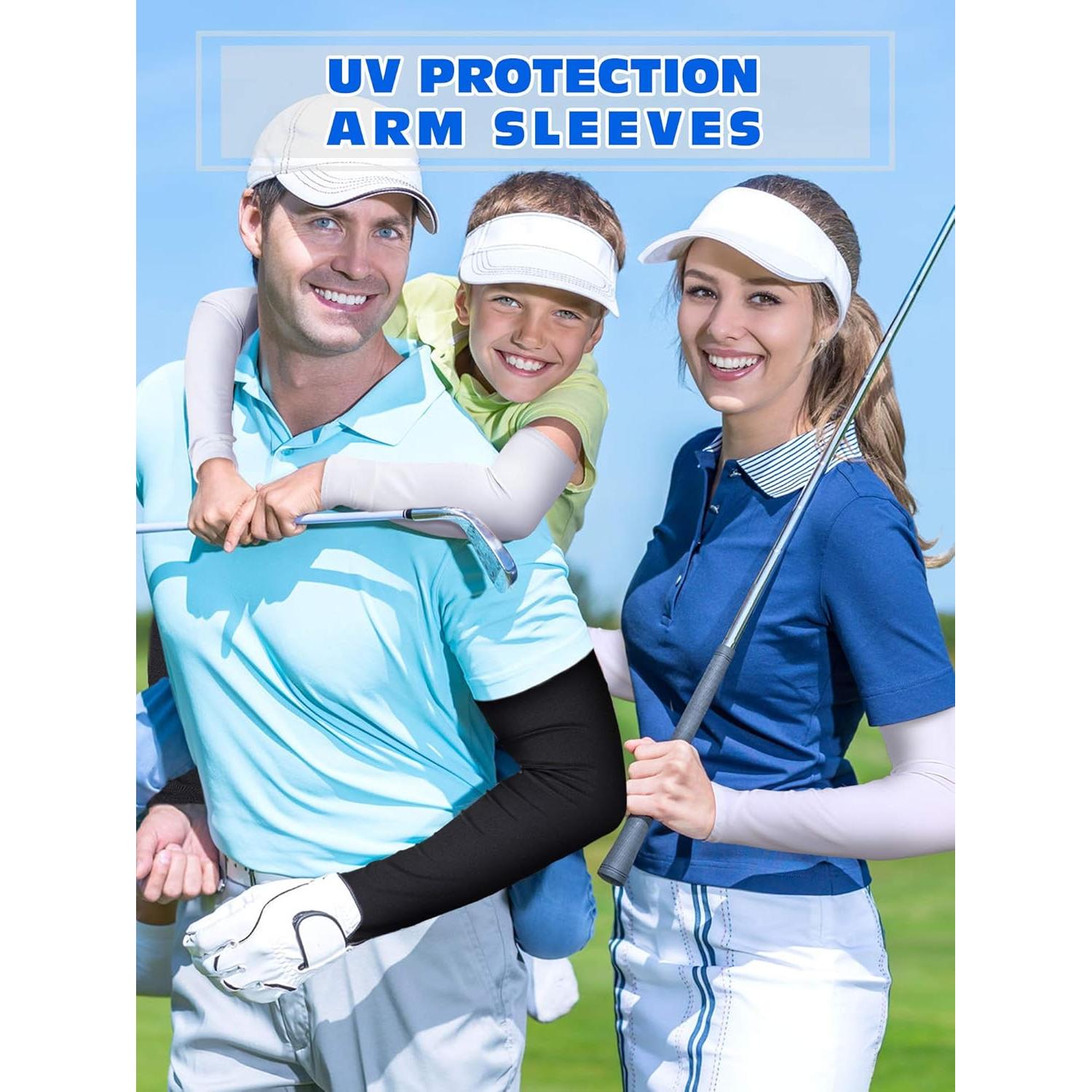 Hicarer 10 Pares Mangas de Compresión UV para Deportes