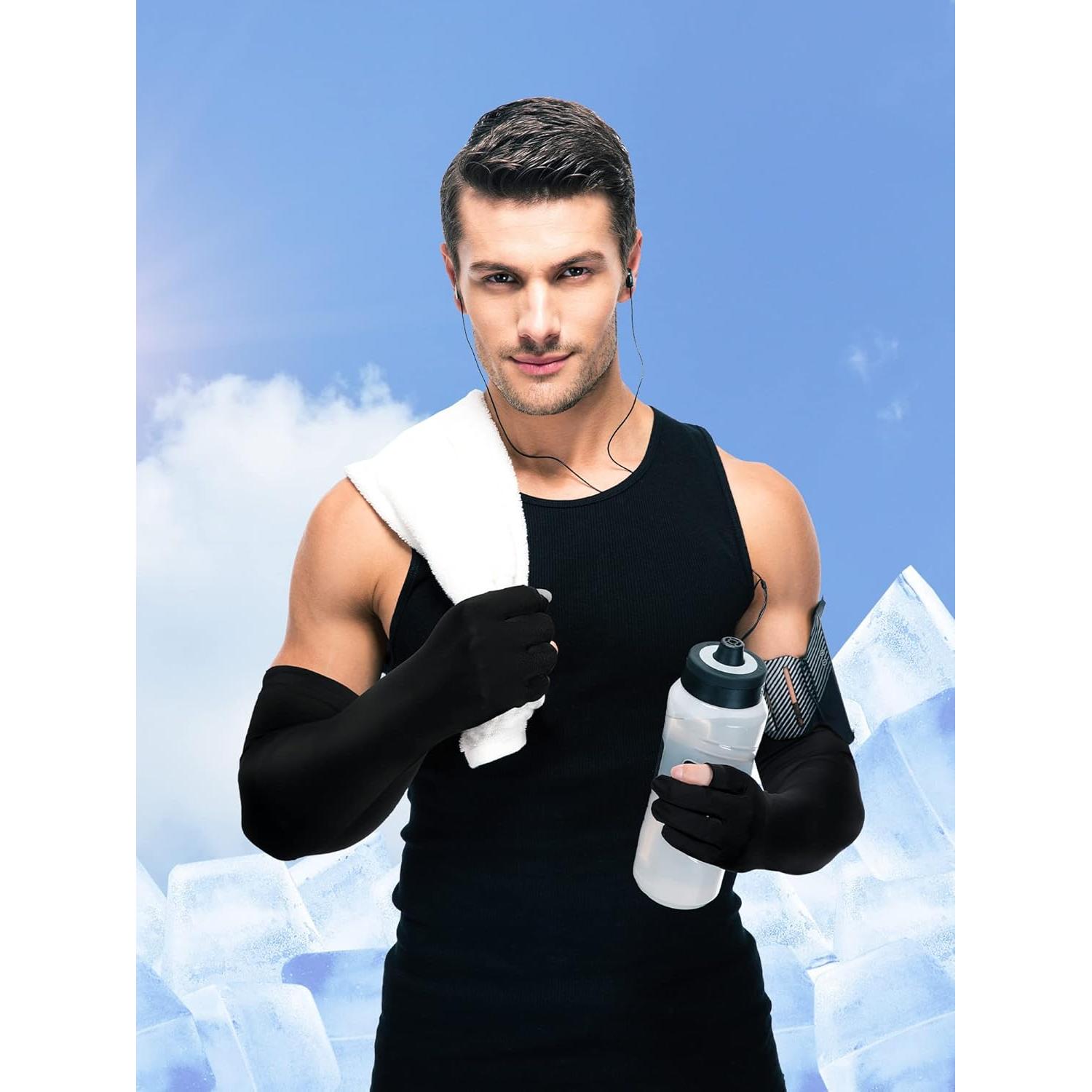 Mangas de Sol Bencailor 2 Pares UV para Hombres y Mujeres